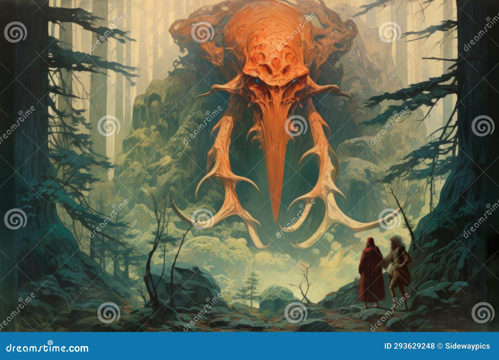 gargantuan giants roaming the mountains - generative ai