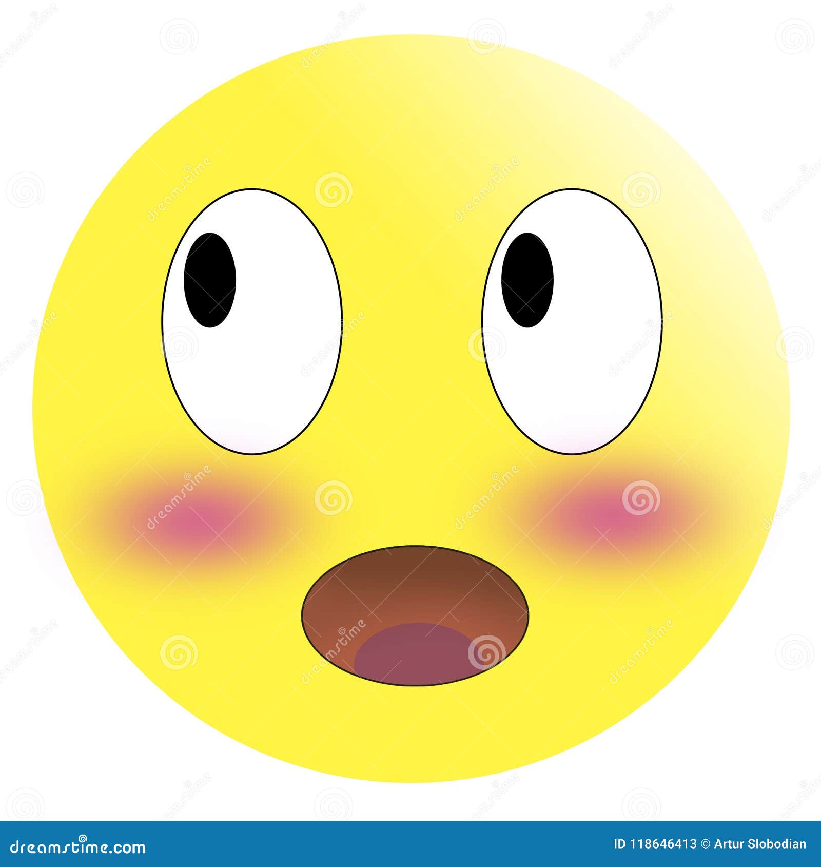 Embarrassed Emoticon With Flushed Red Cheeks Stock Illustration Illustration of facebook, lips