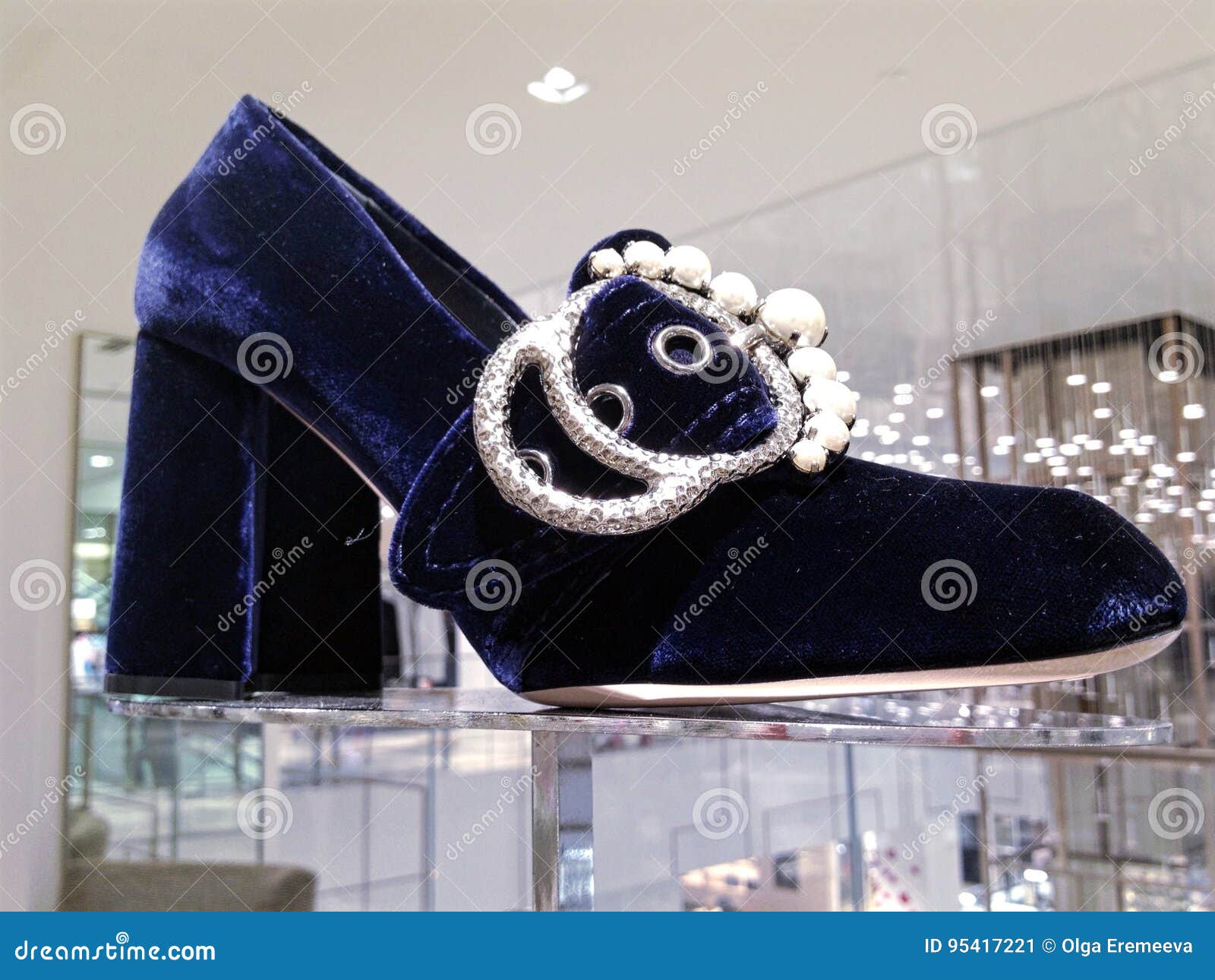 blue velvet shoes womens
