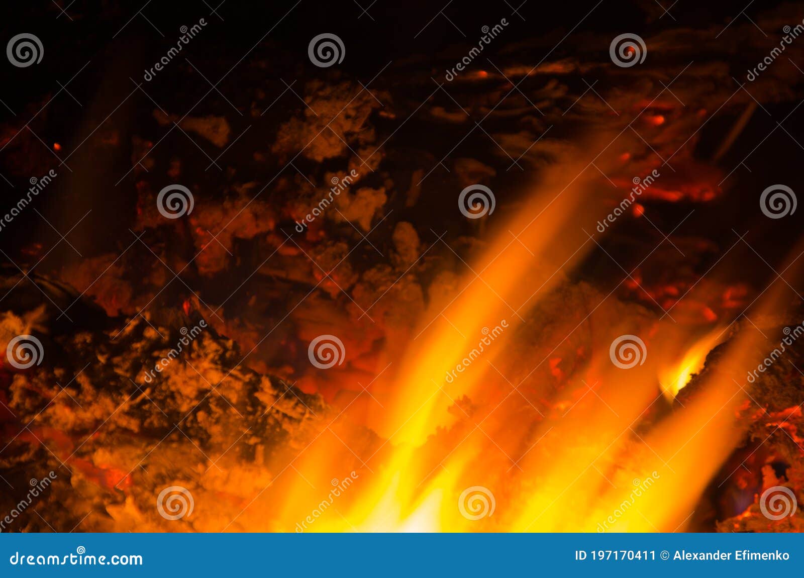 Embers Burn Down in a Hardwood Fire Stock Image Image of heat, coal