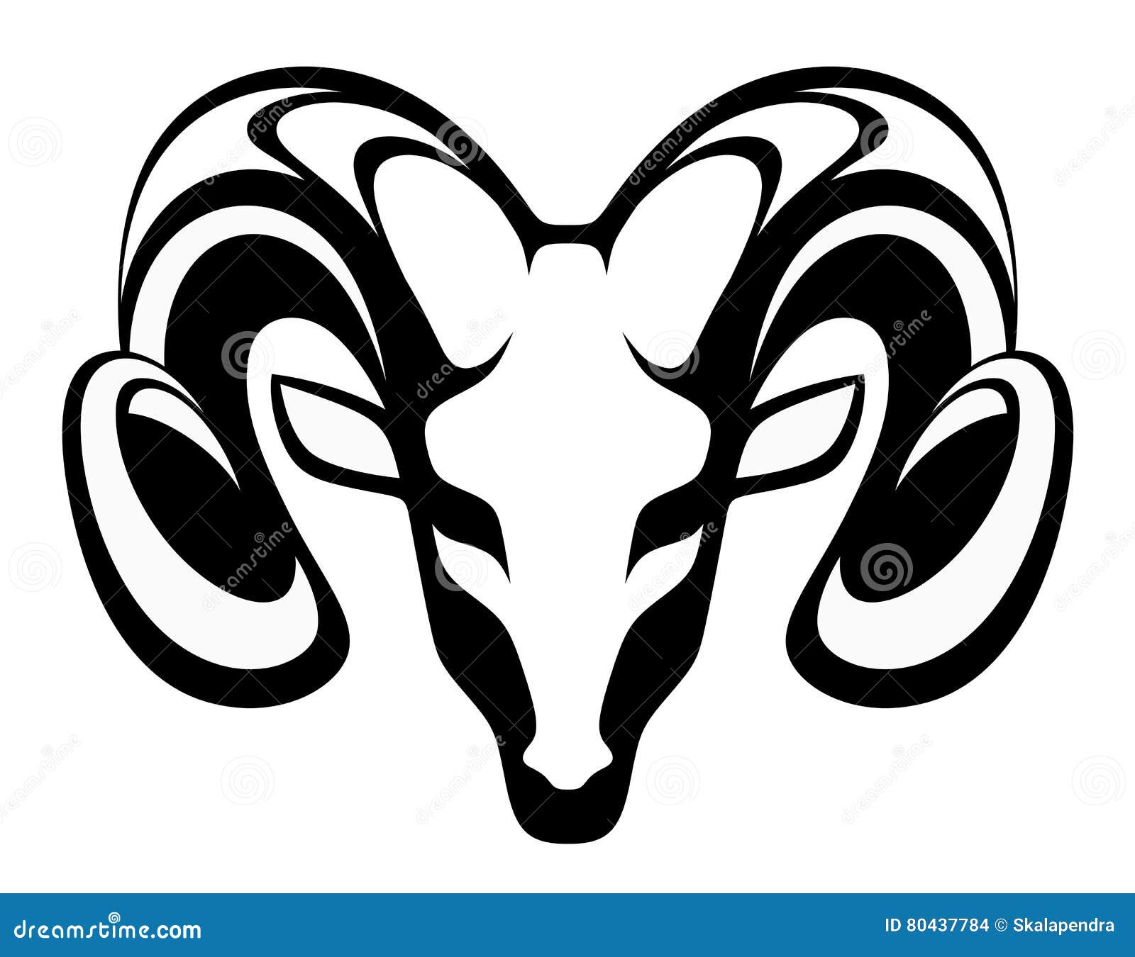 Emblem aries stock vector. Illustration of muzzle, black - 80437784