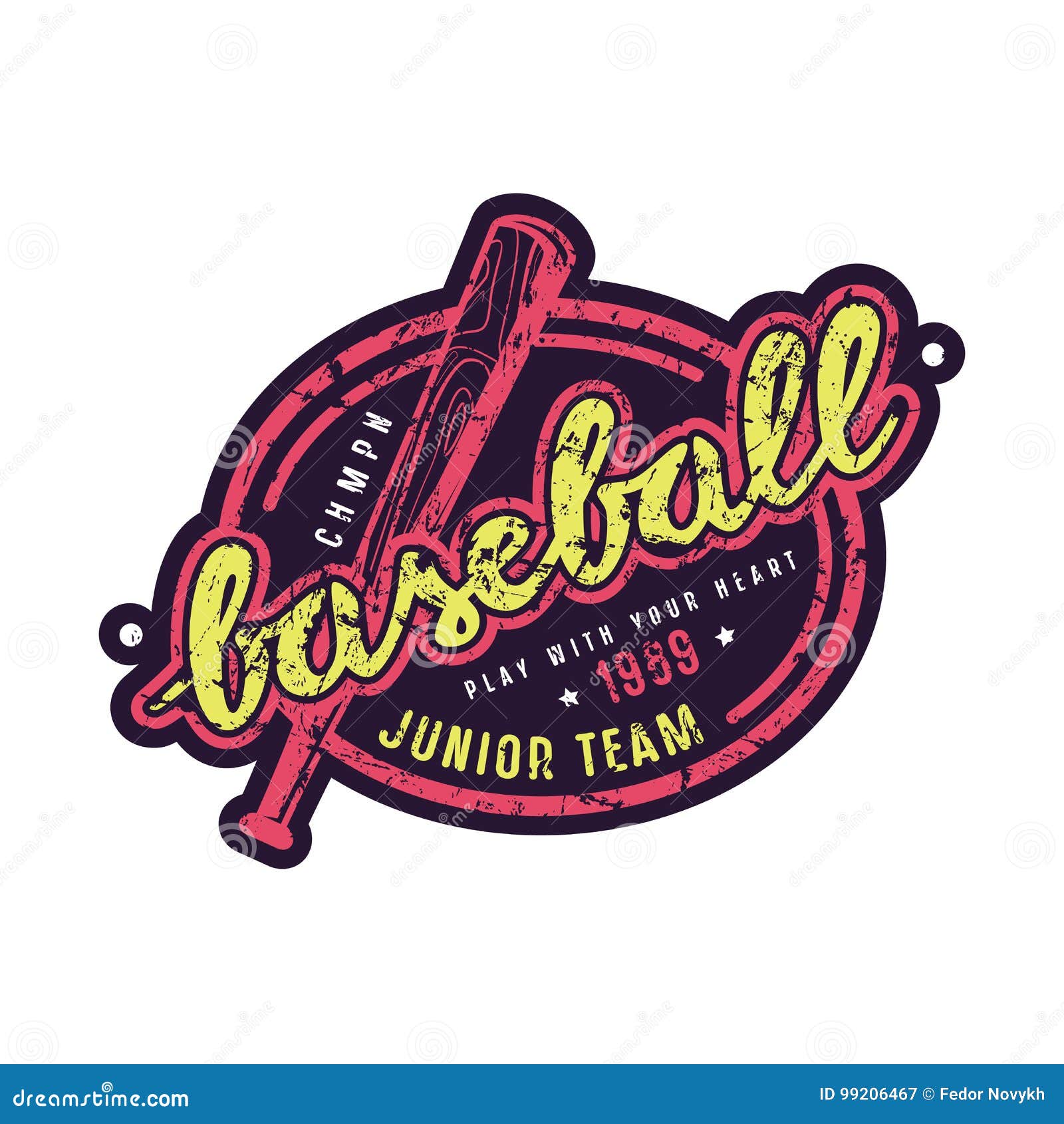 Emblem of Baseball Junior Team Stock Vector - Illustration of design ...