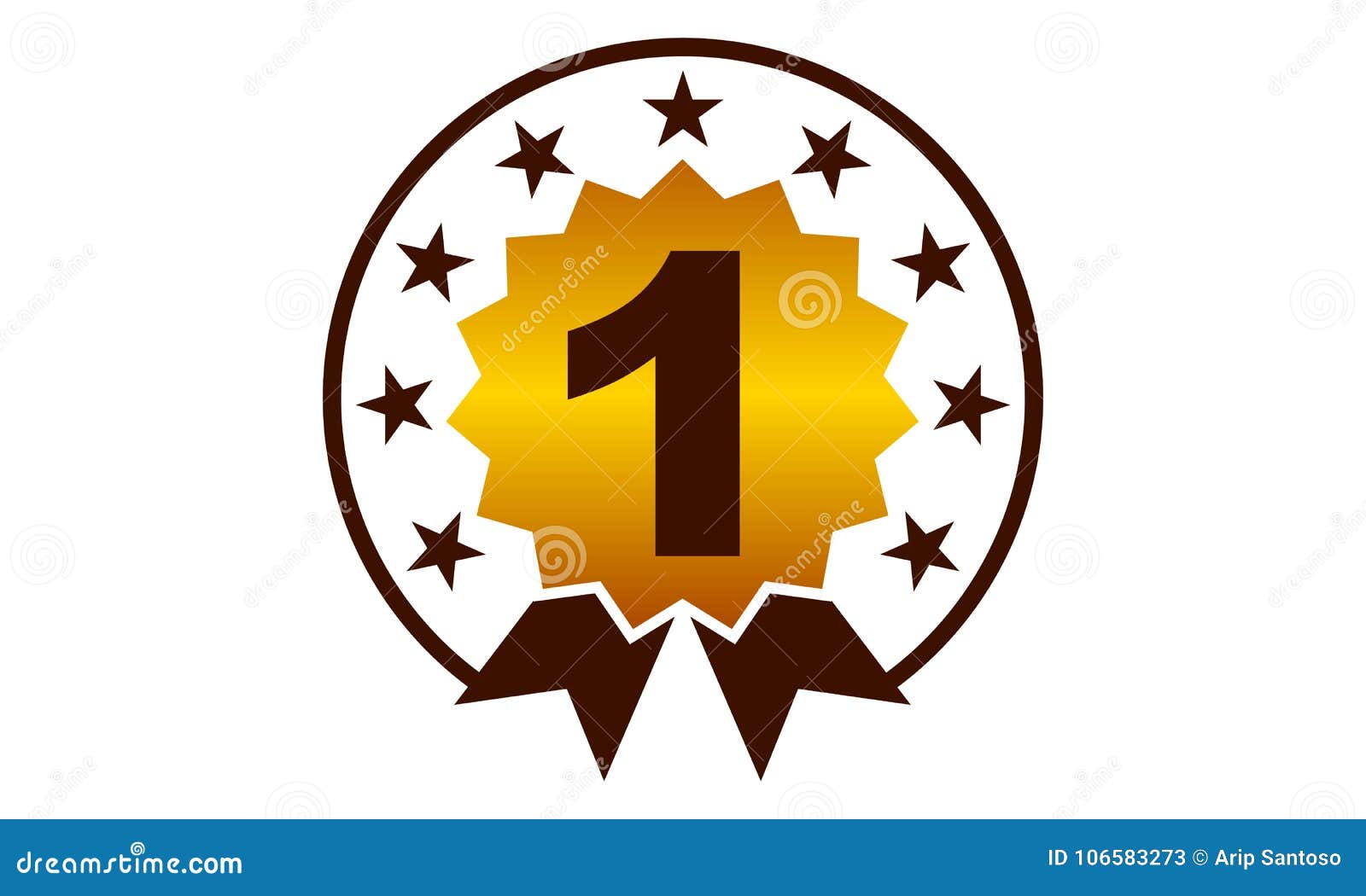 Emblem Best Quality Number 1 Stock Vector Illustration of business