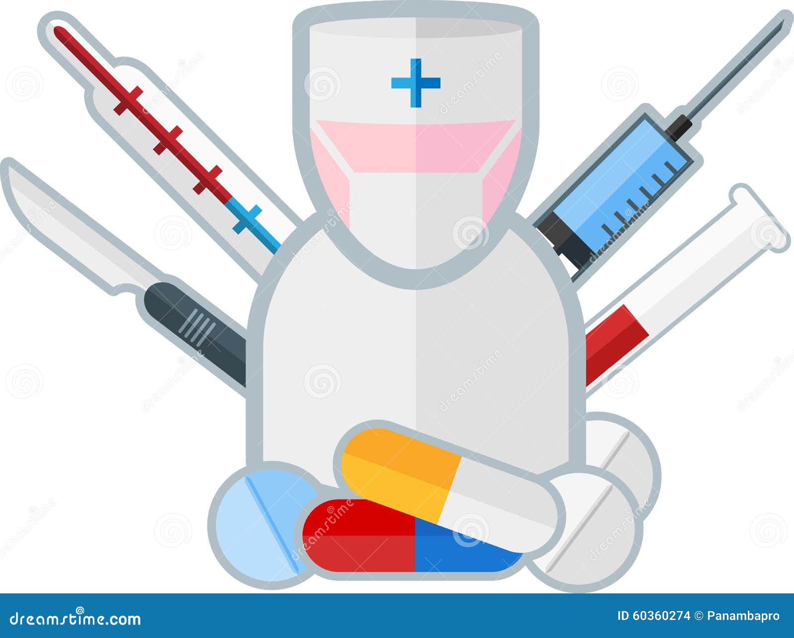 Emblem doctor stock vector. Illustration of concept, icon 60360274