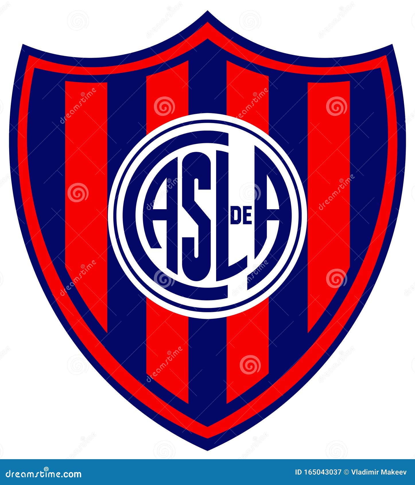 San Lorenzo de Almagro, Argentine football club material design, red blue  abstraction, HD wallpaper