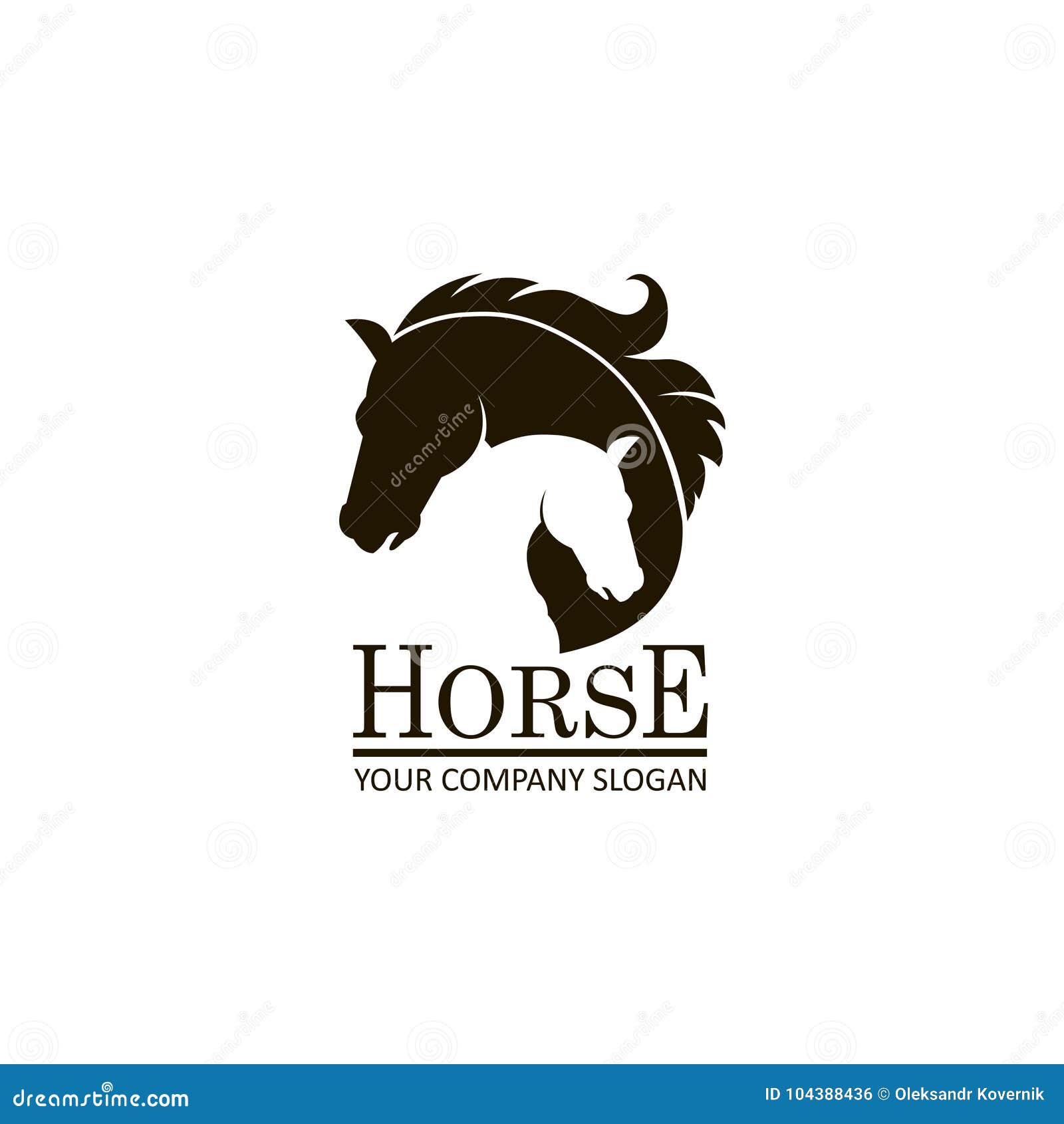 Emblem of horse head stock vector. Illustration of mammal 104388436