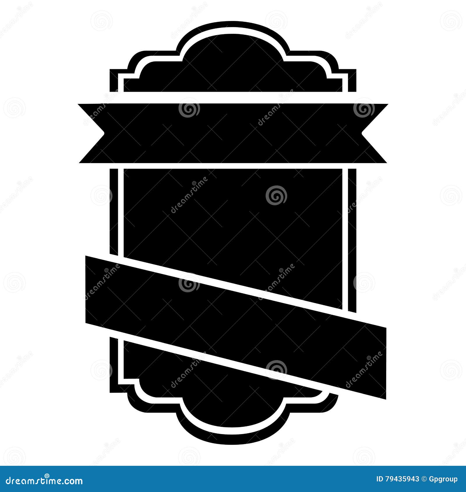 Emblem or label icon image stock vector. Illustration of ornament ...