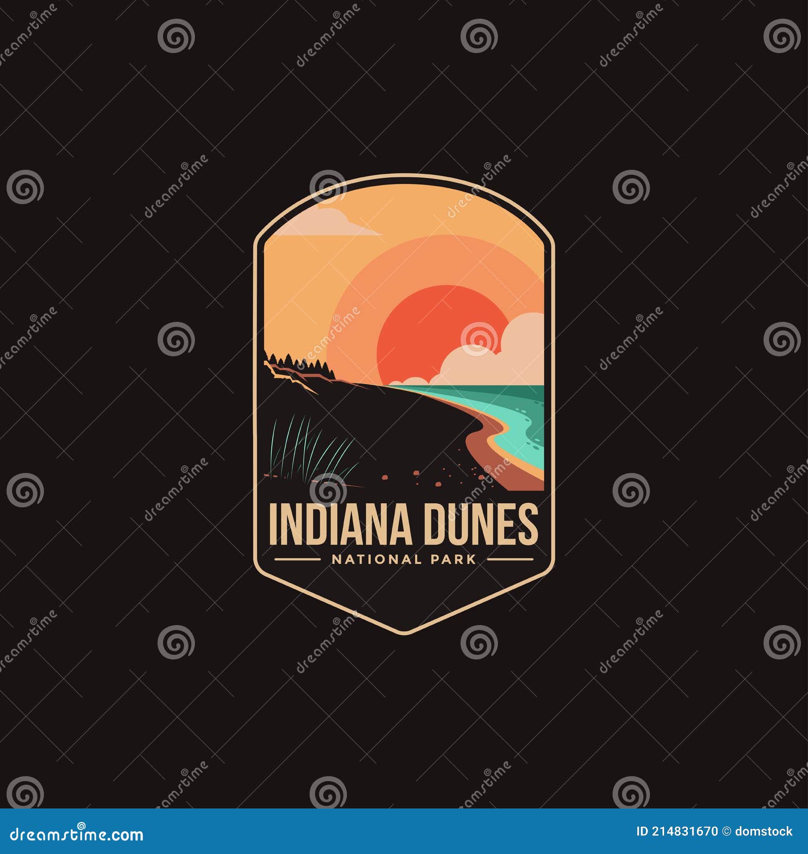 emblem patch logo  of indiana dunes national park