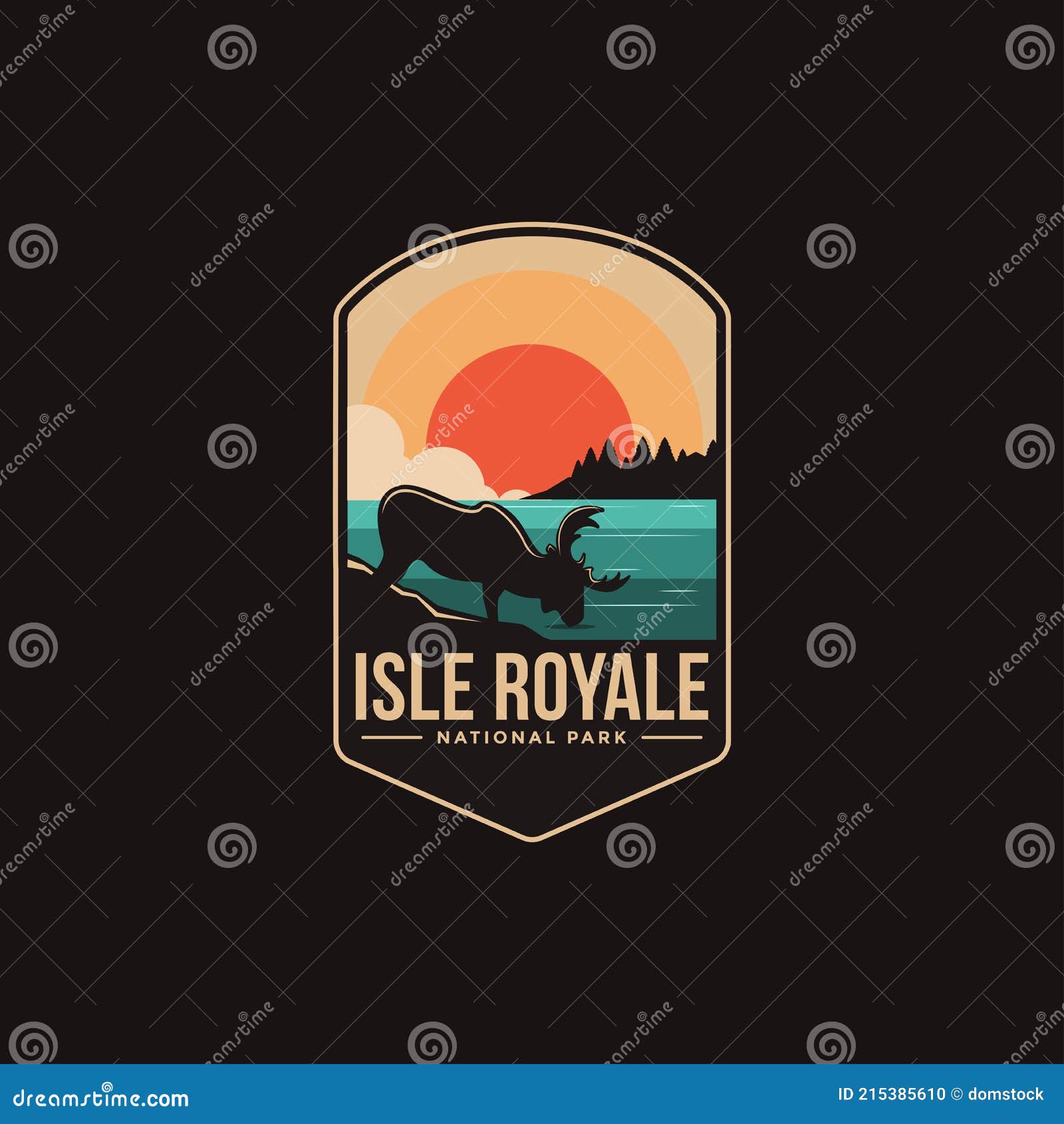 emblem patch logo  of isle royale national park