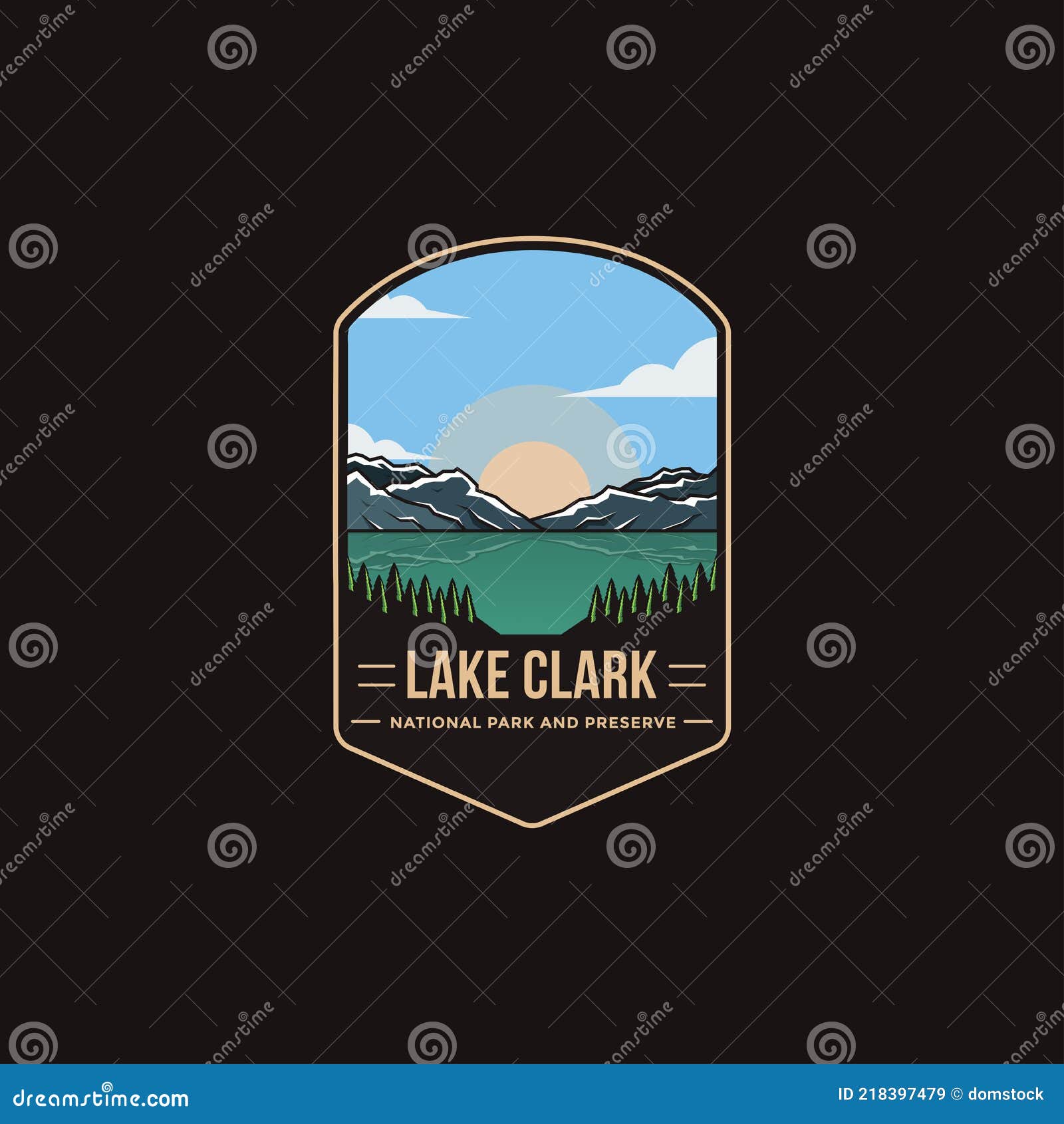 emblem patch logo  of lake clark national park and preserve