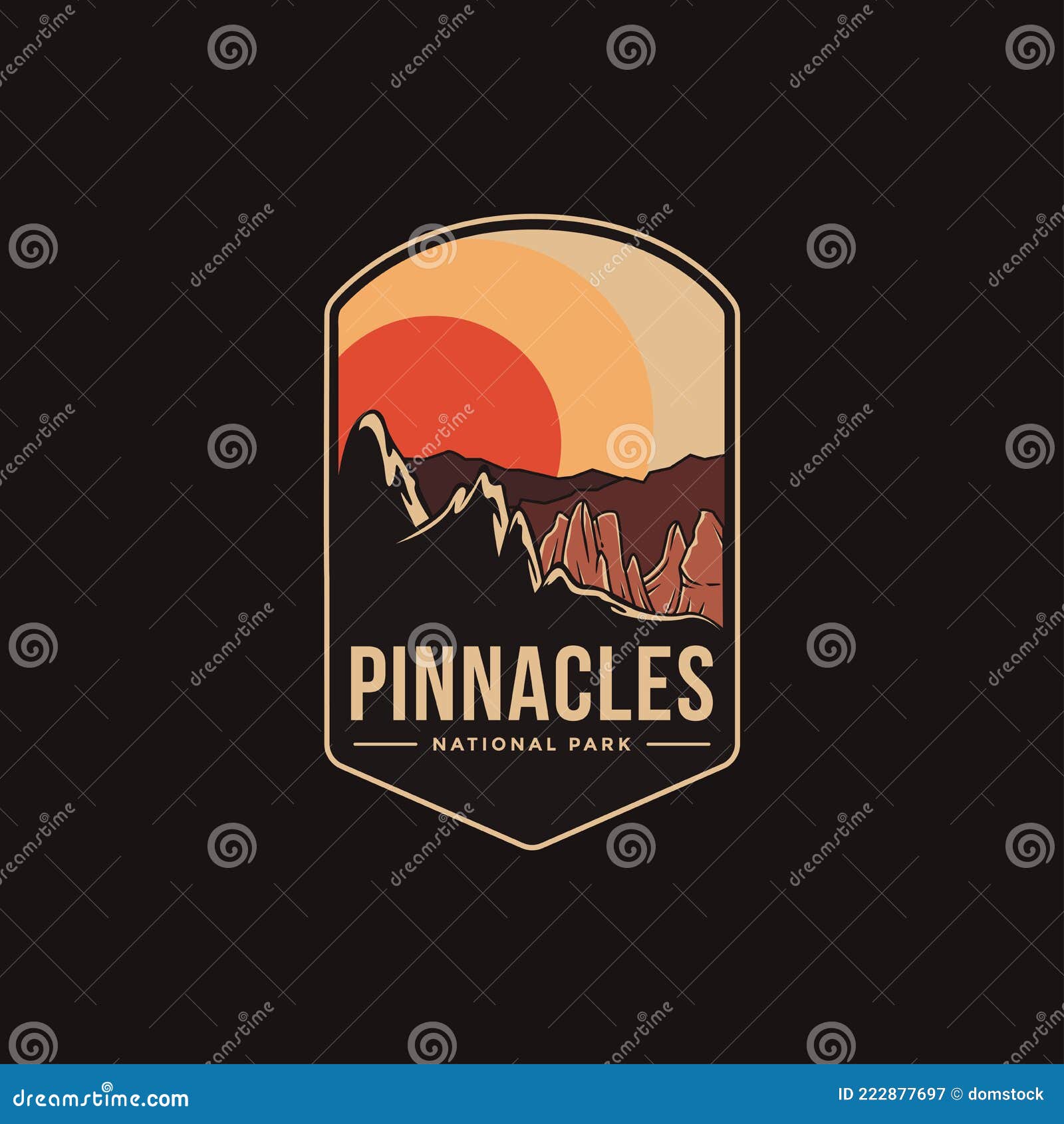 emblem patch logo  of pinnacles national park