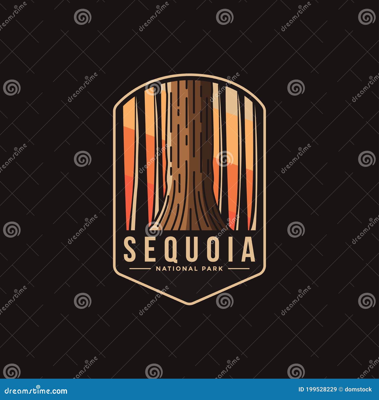 emblem patch logo  of sequoia national park