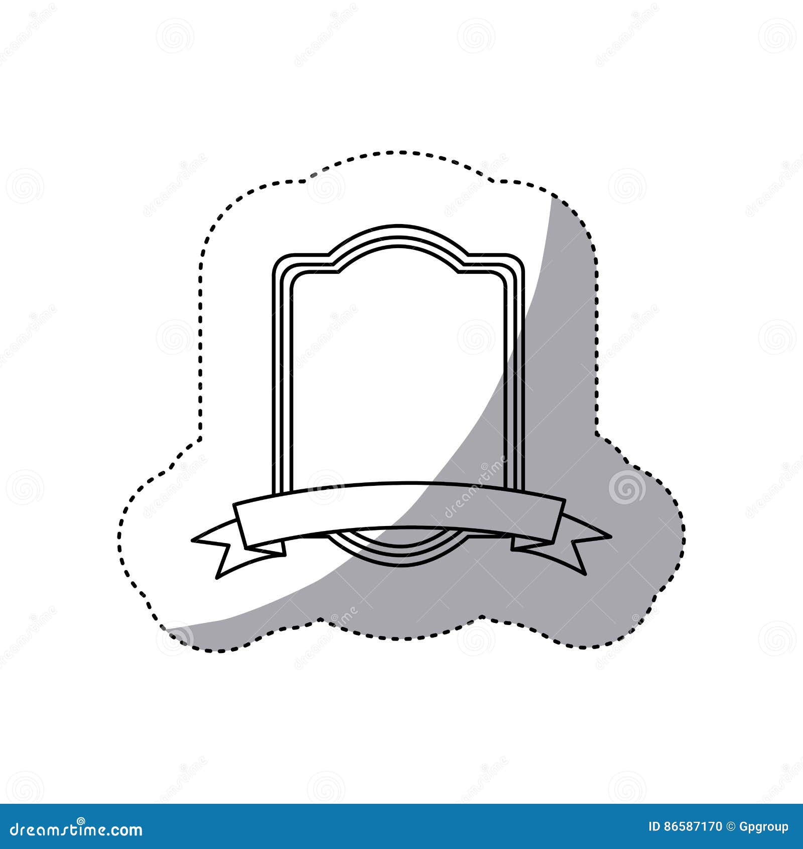 Emblem Plaque in Blank Icon Stock Illustration - Illustration of award ...