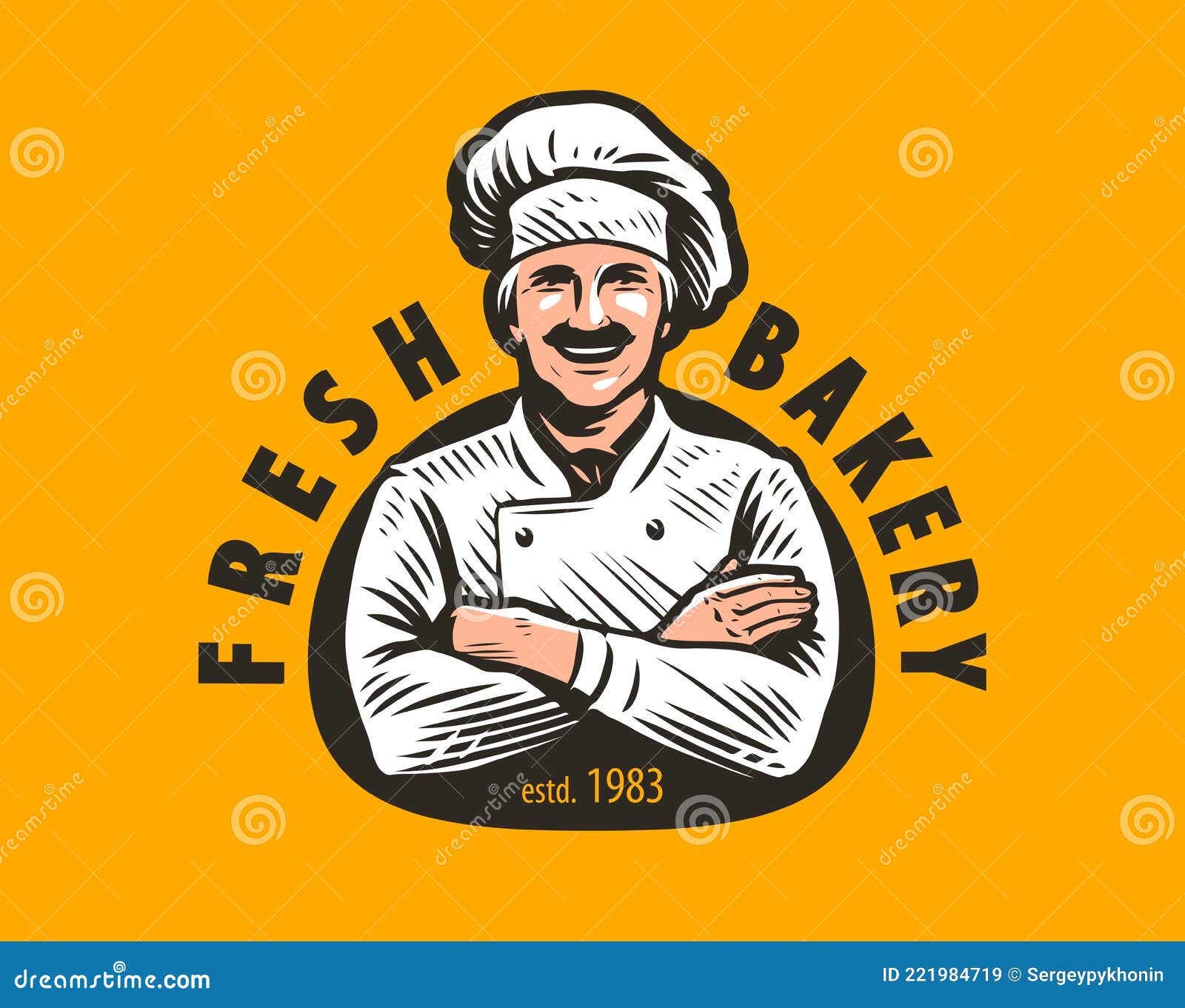 Chef feminino engraçado, logotipo de emblema de desenho animado mestre de  cozinha