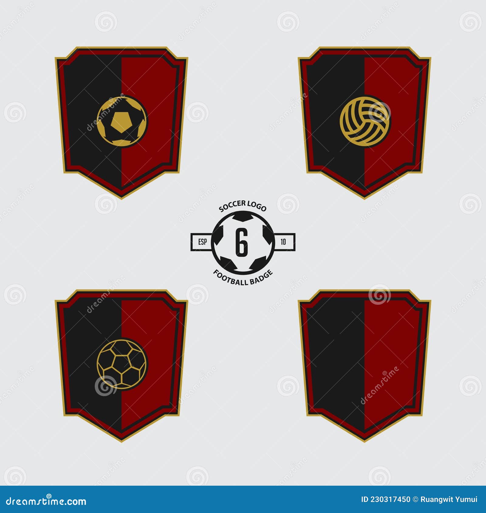 Esporte de bola de futebol e logotipo de ícone simples de jogos em