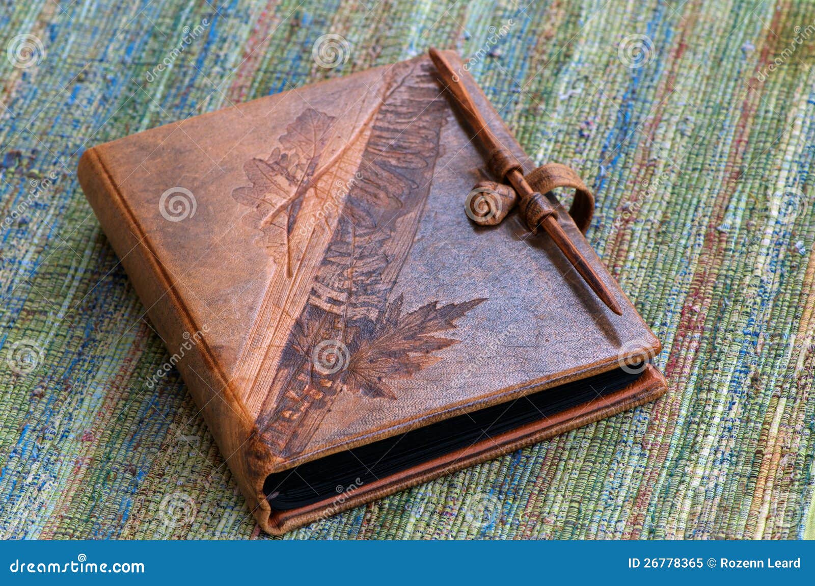 embossed leather book