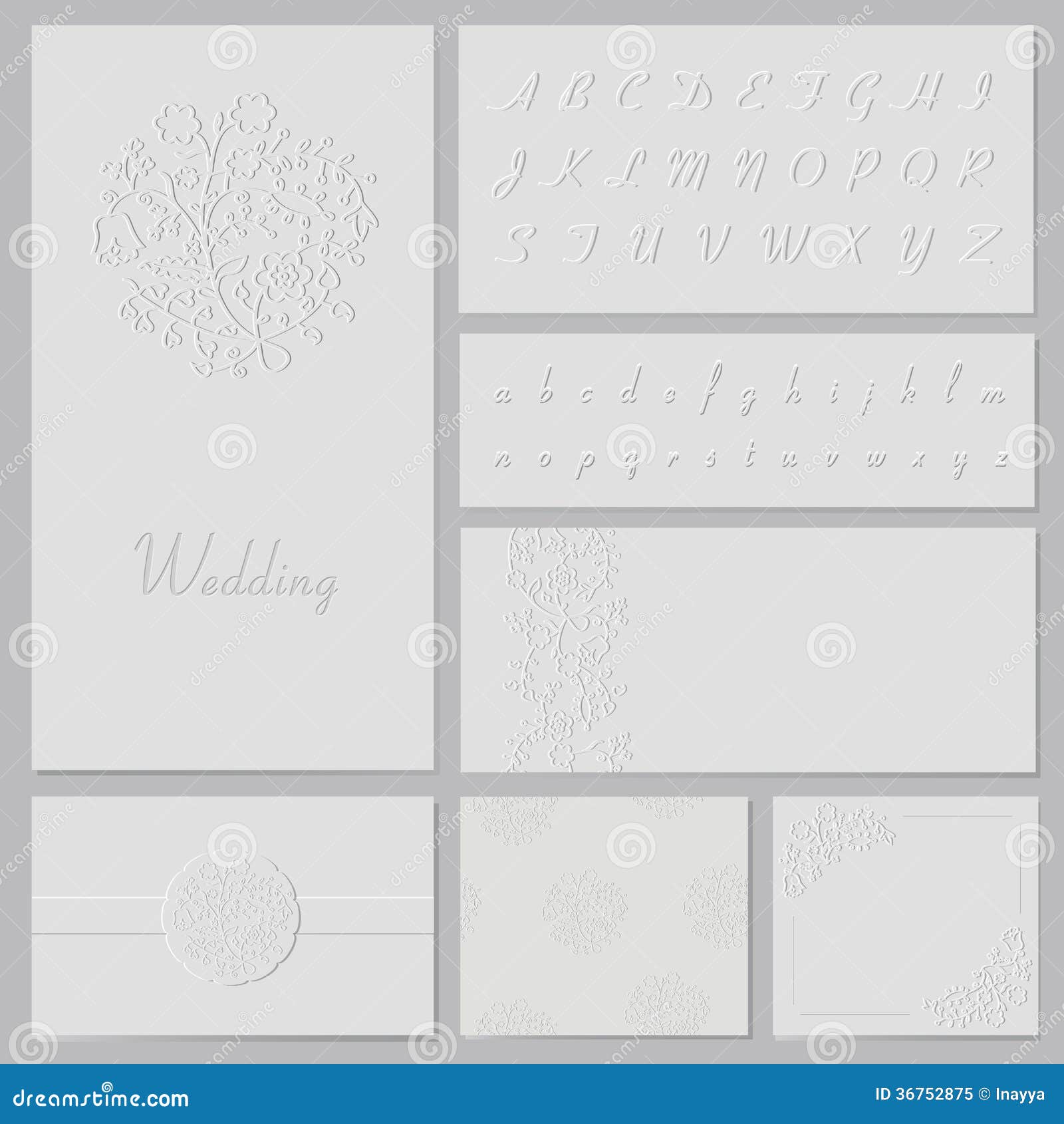 Embossed wedding set stock vector. Illustration of bridegroom 36752875