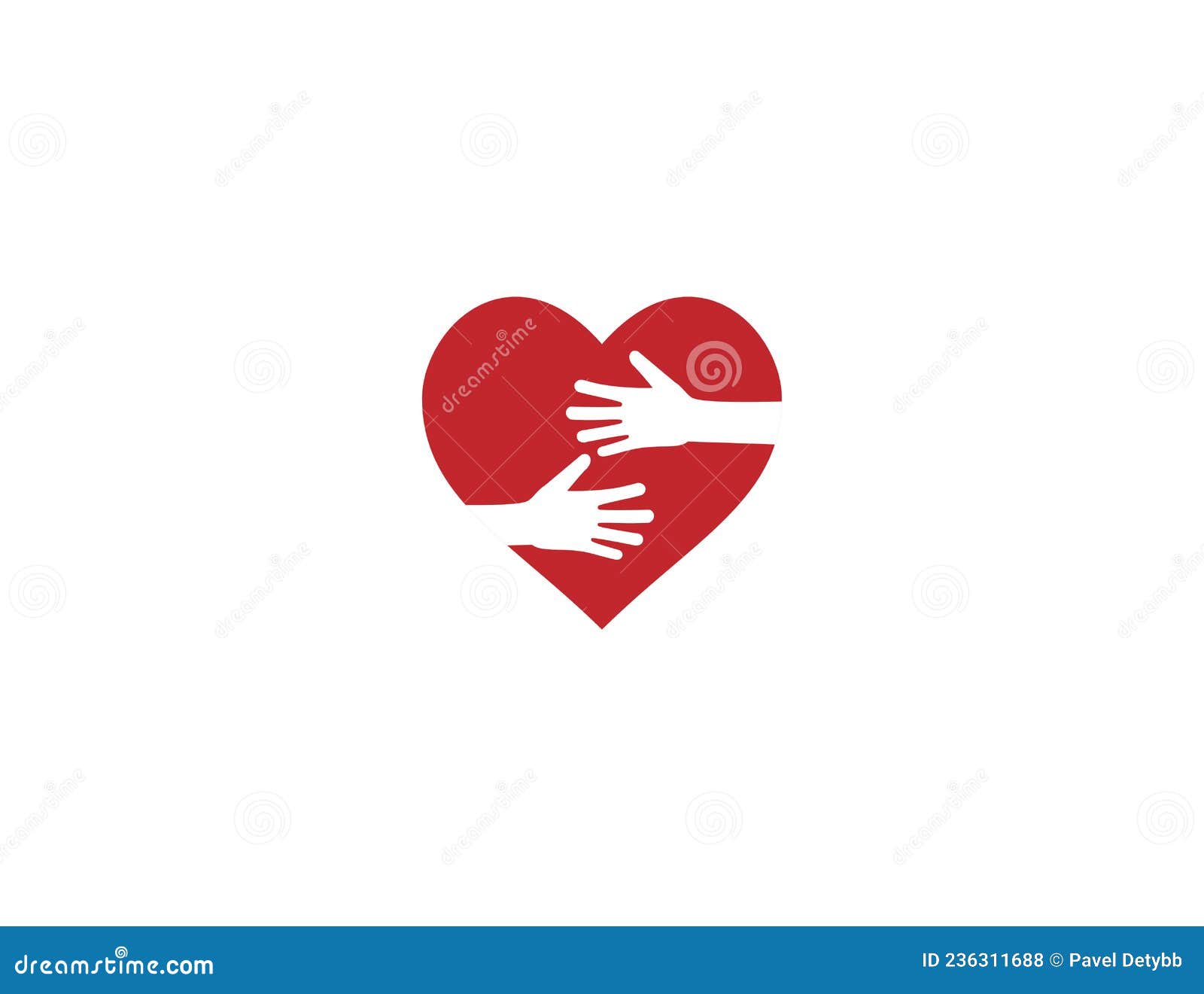 Embrace, Hand, Heart, Hug, Care, Love Icon. Vector Illustration. Flat ...