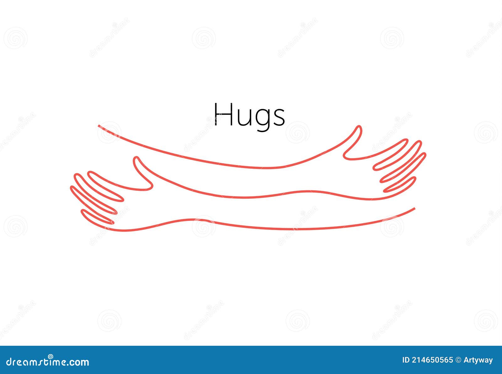 embrace icon, arms hugging  , hands hug linear  logo template. care, love and charity 