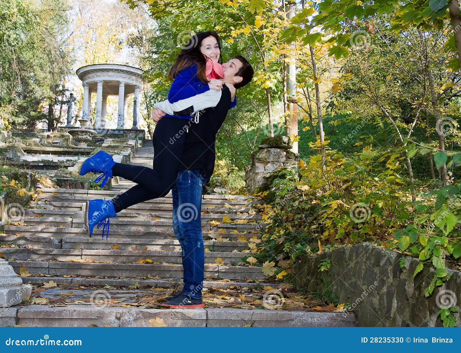 Embracing Couple Being Together In Nature Stock Photo - Image of