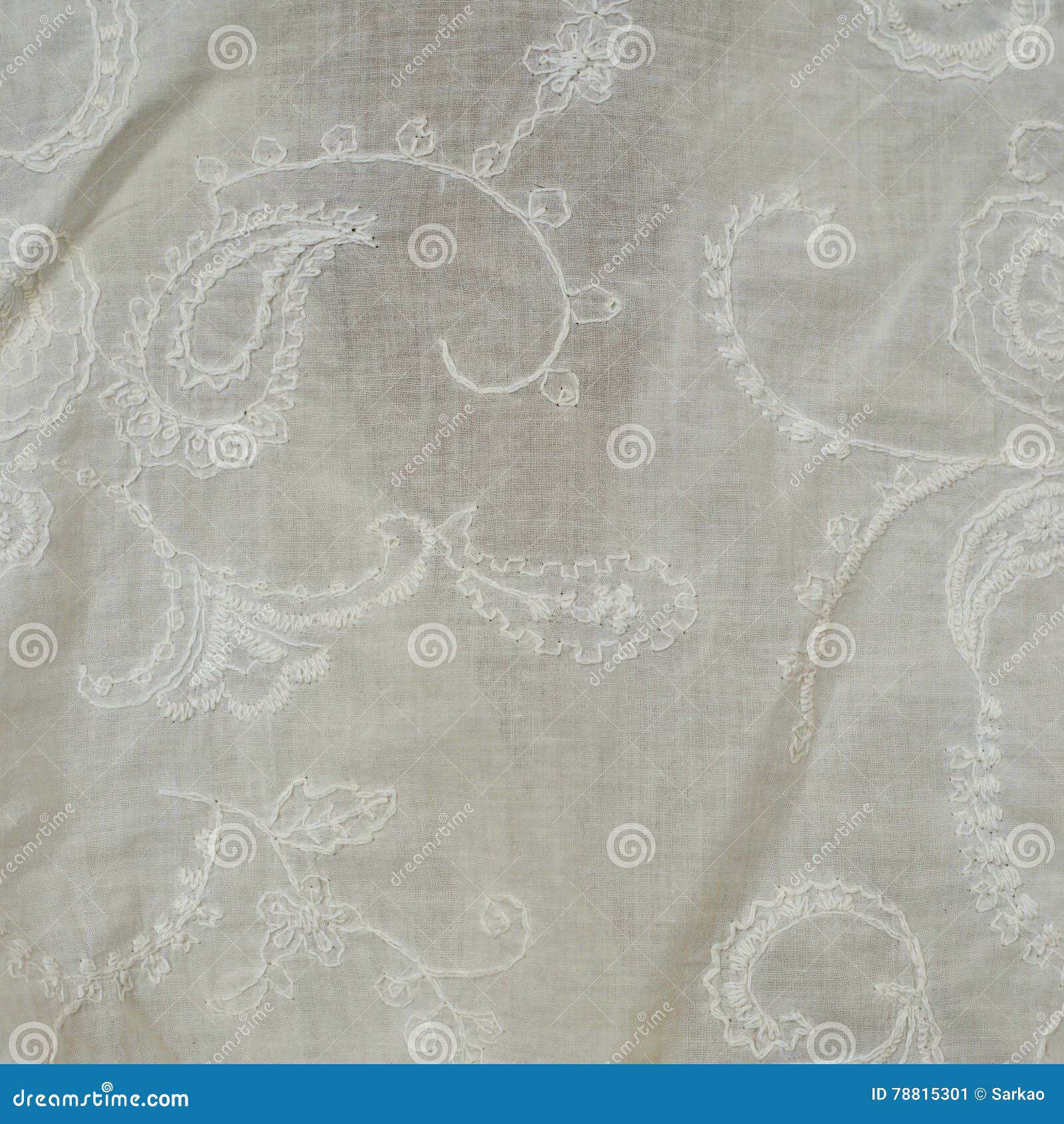 Embroidered Fabric Texture Stock Image 48961057