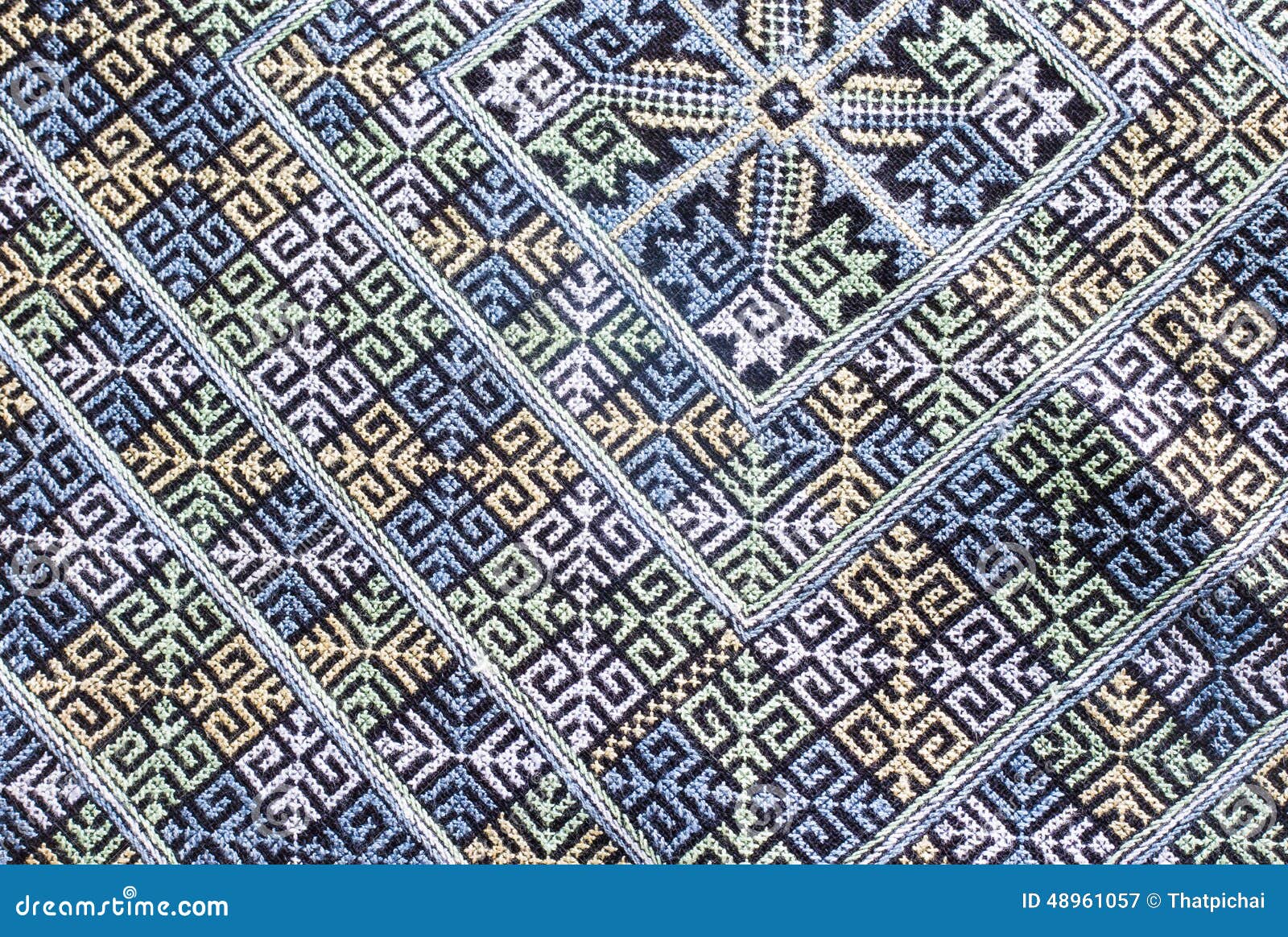 Embroidered Fabric Texture Stock Image 48961057