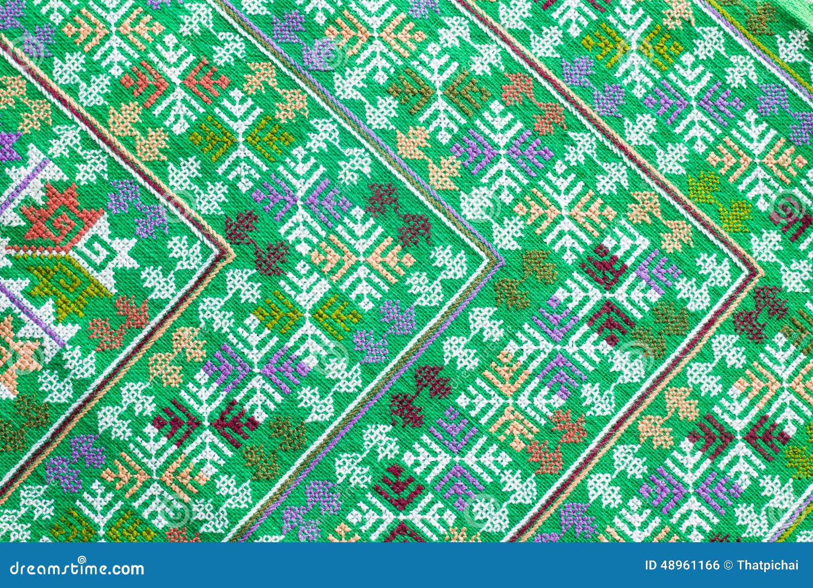 Embroidered Fabric Texture Stock Photo 43842102