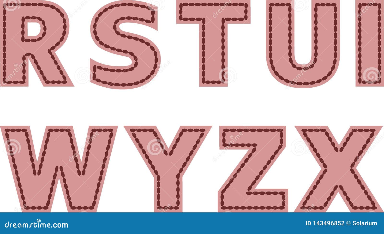 Font stock vector. Illustration of needlework, vector 143496852