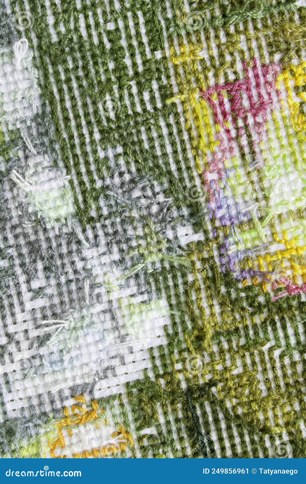 Embroidery back side stock image. Image of sewing, background 249856961