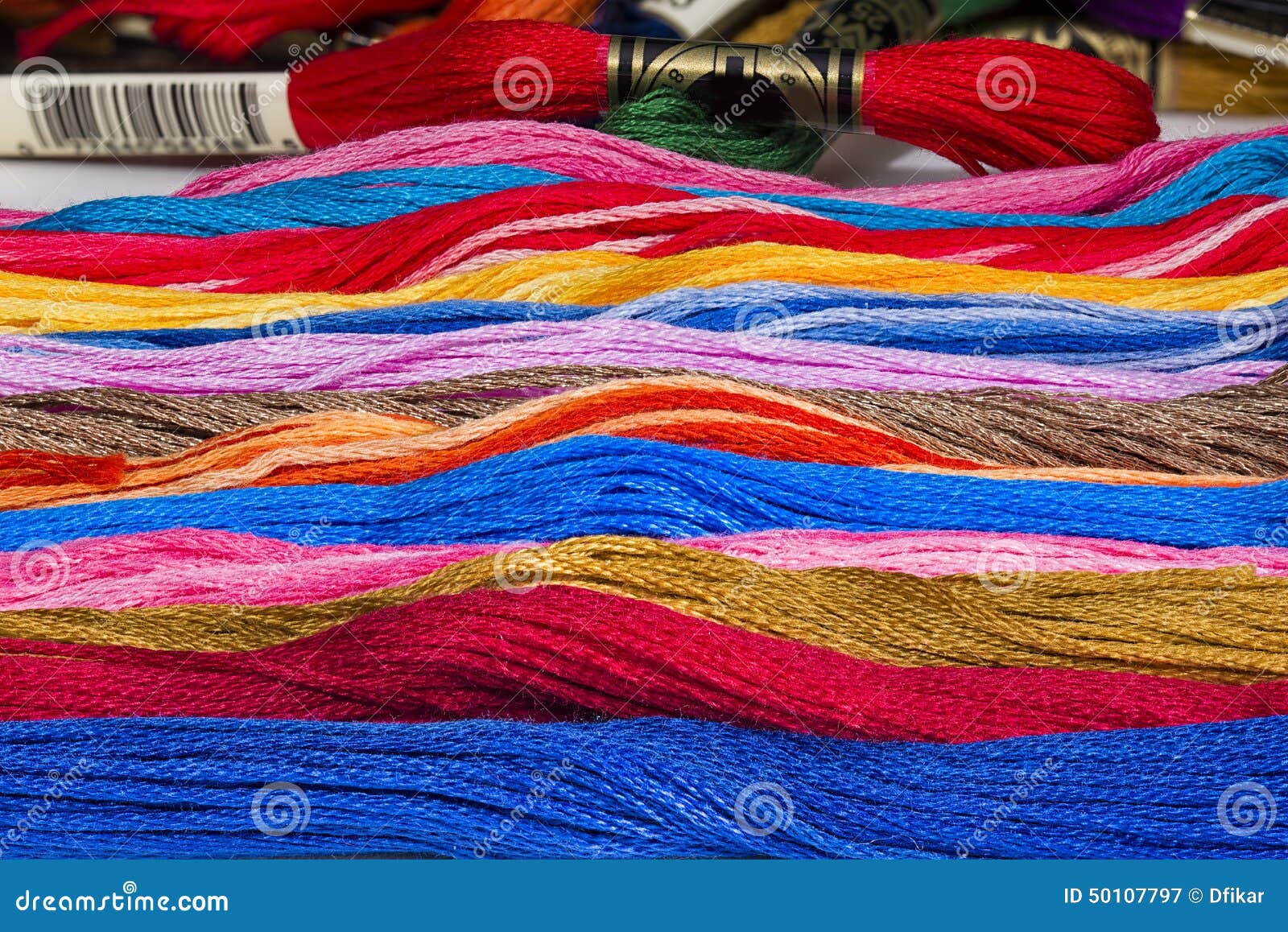 Embroidery Floss stock image. Image of orange, filament 50107797