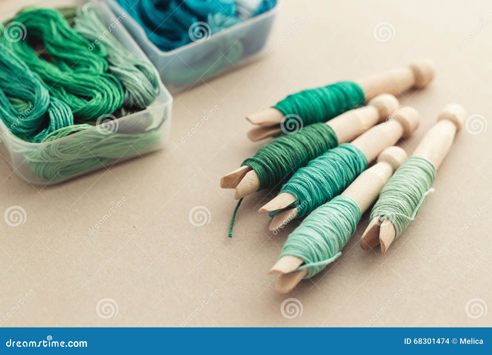 Embroidery Floss Storage stock photo. Image of clothespin - 68301474