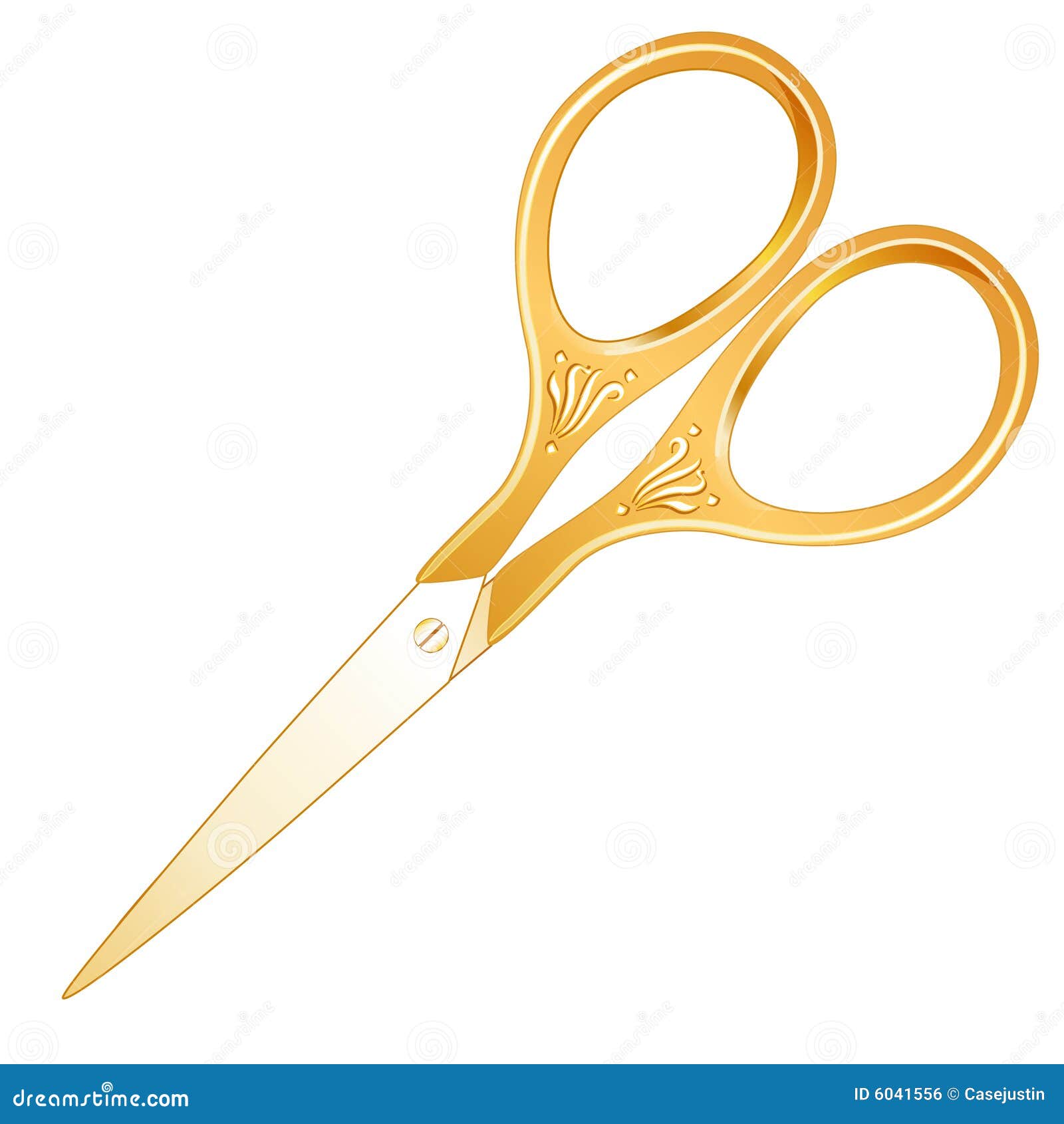 Embroidery Gold Scissors Vintage Vektor Illustrationer Illustration av inristat, snitt 6041556