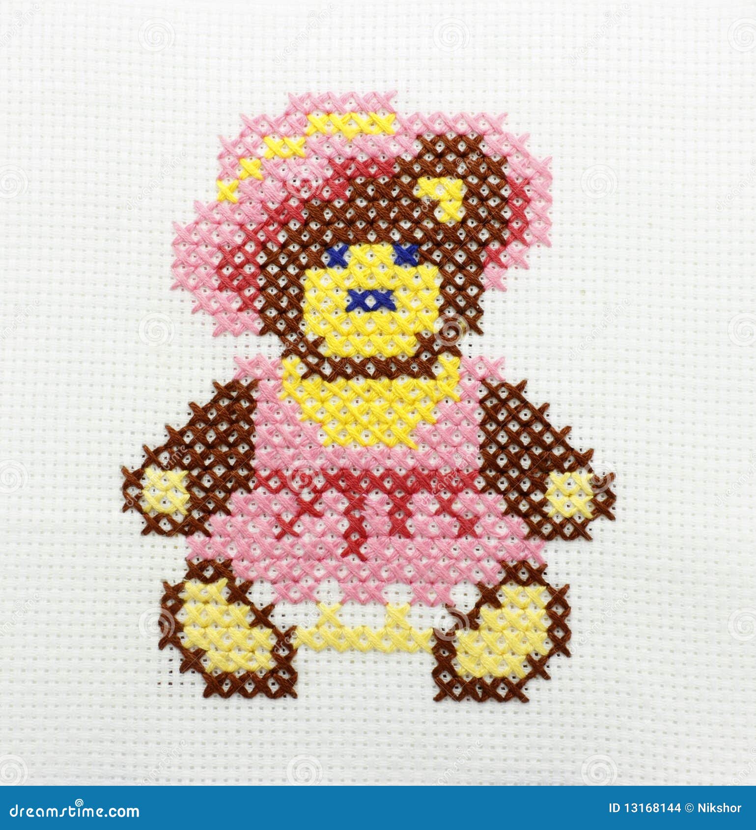 Embroidery Of The Image Of A Bear Stock Photo - Image of image