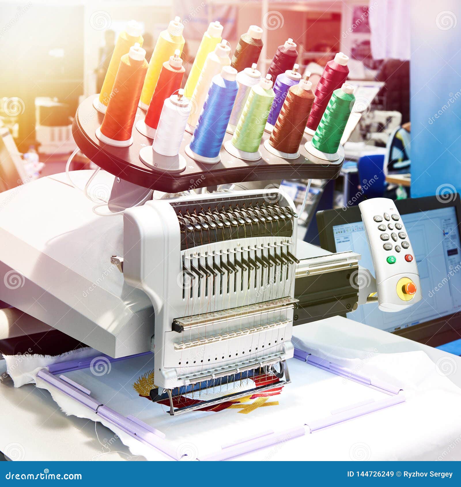 Embroidery Industrial Machine Stock Image Image of embroidery