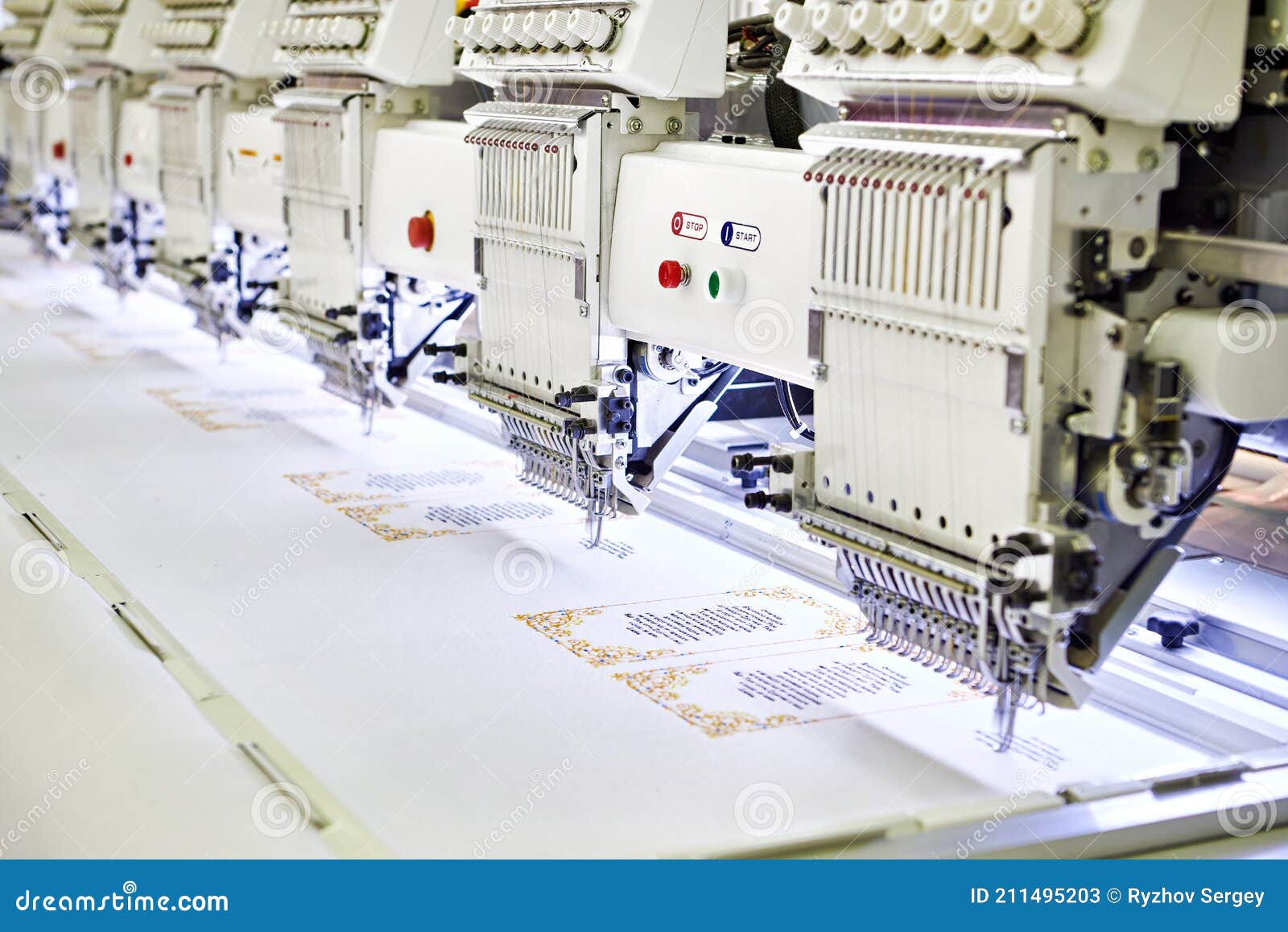 Embroidery Industrial Machine Stock Image Image of buttons, craft