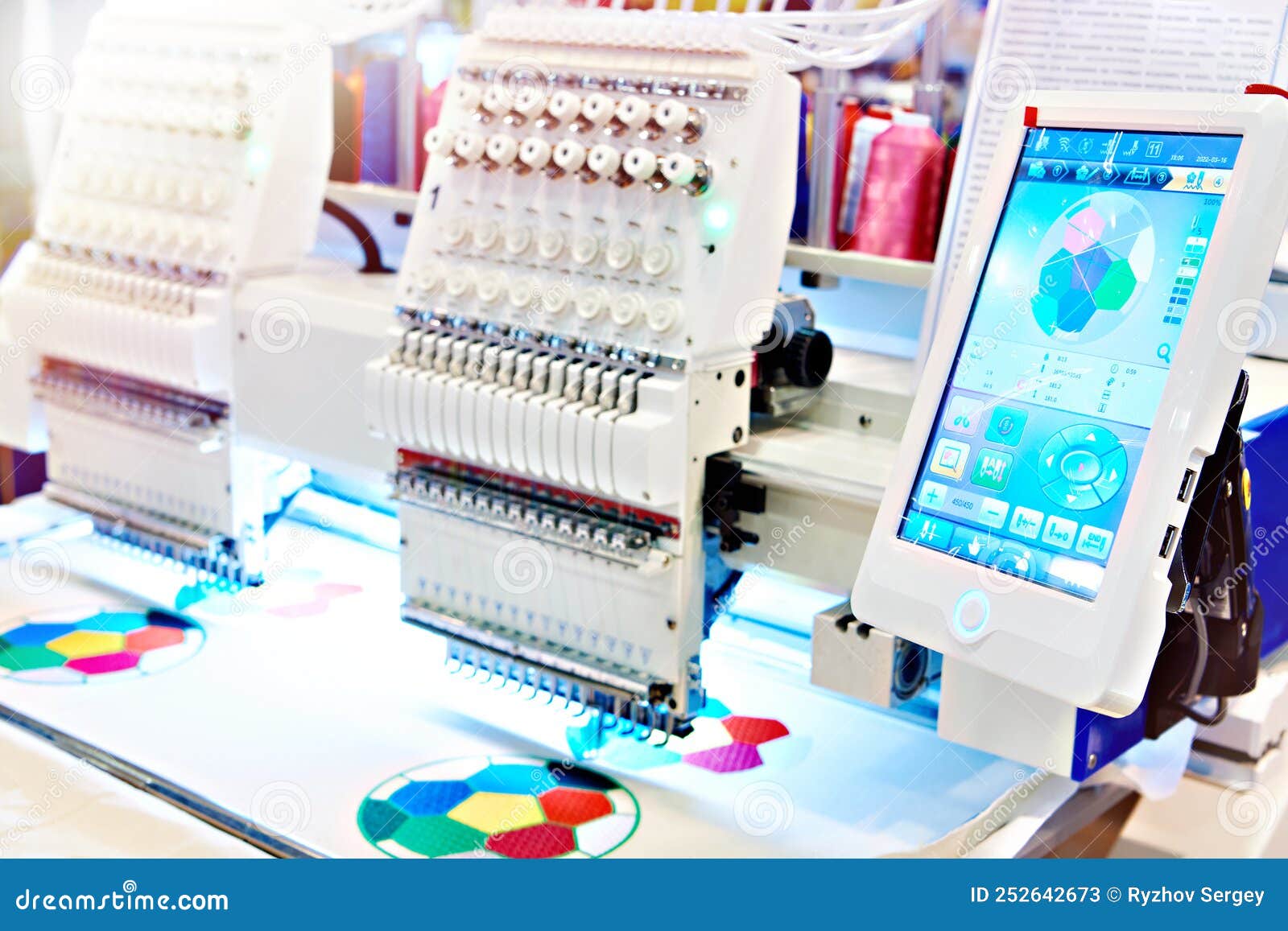 Embroidery Industrial Machine Stock Image Image of panel