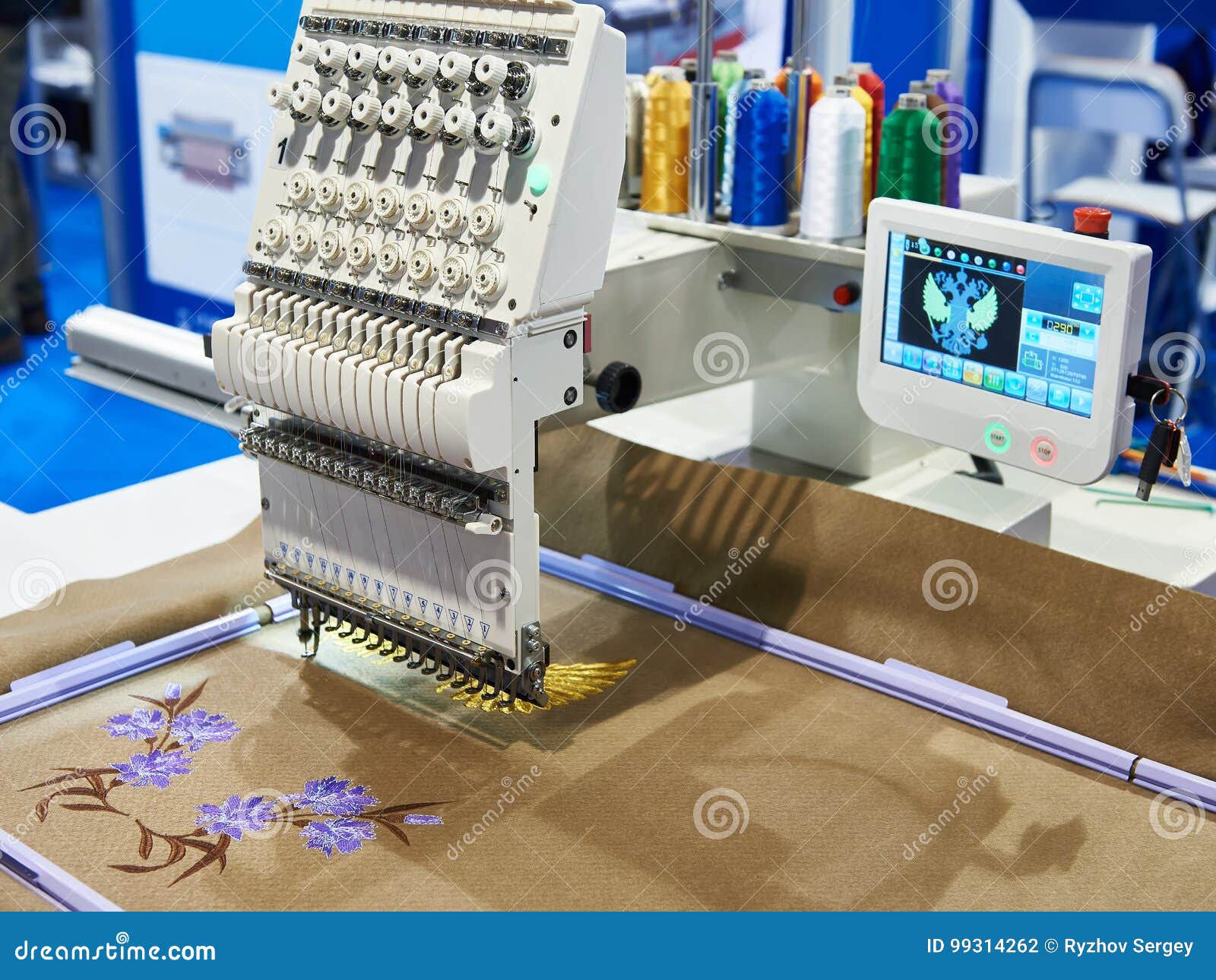 Embroidery Industrial Machine Stock Photo Image of modern, production