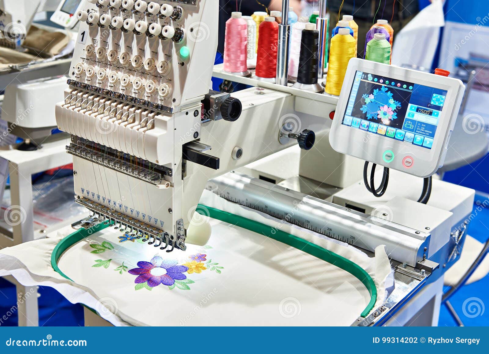 Embroidery Industrial Machine Stock Photo Image of fabric, design
