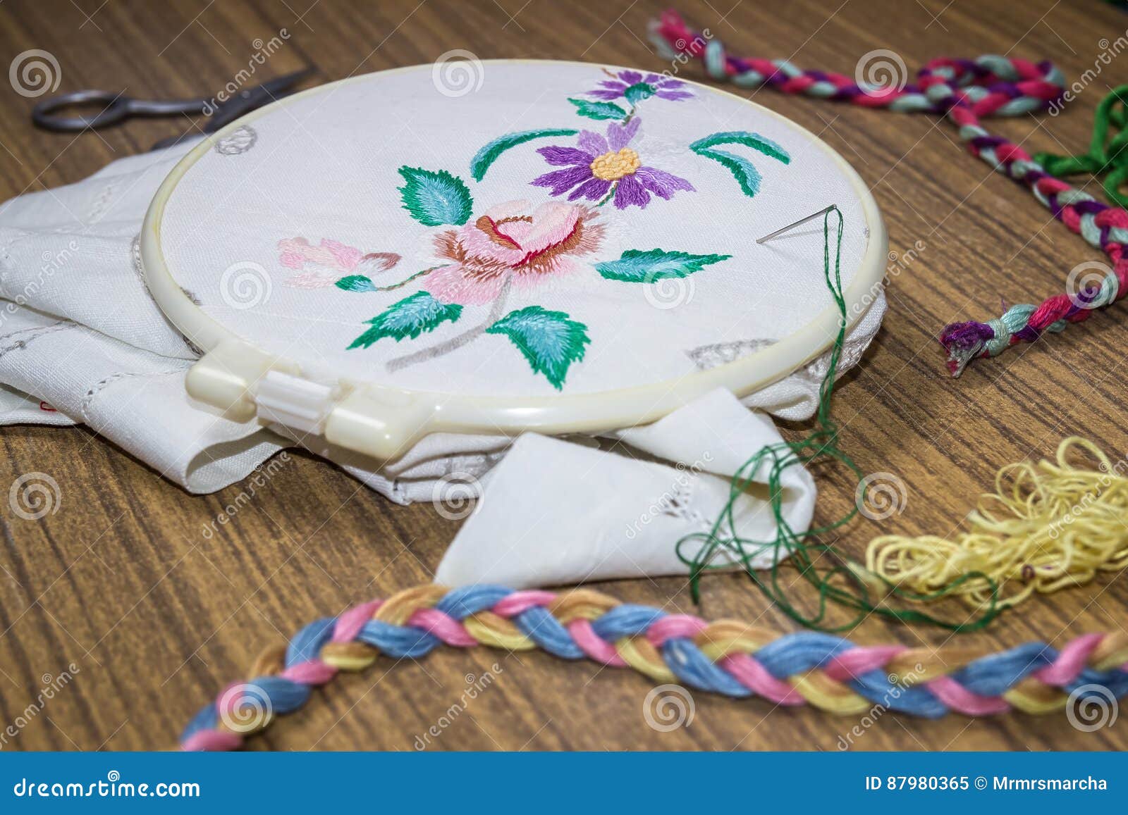 Embroidery. Sewing Accessories Stock Image Image of business, frame 87980365