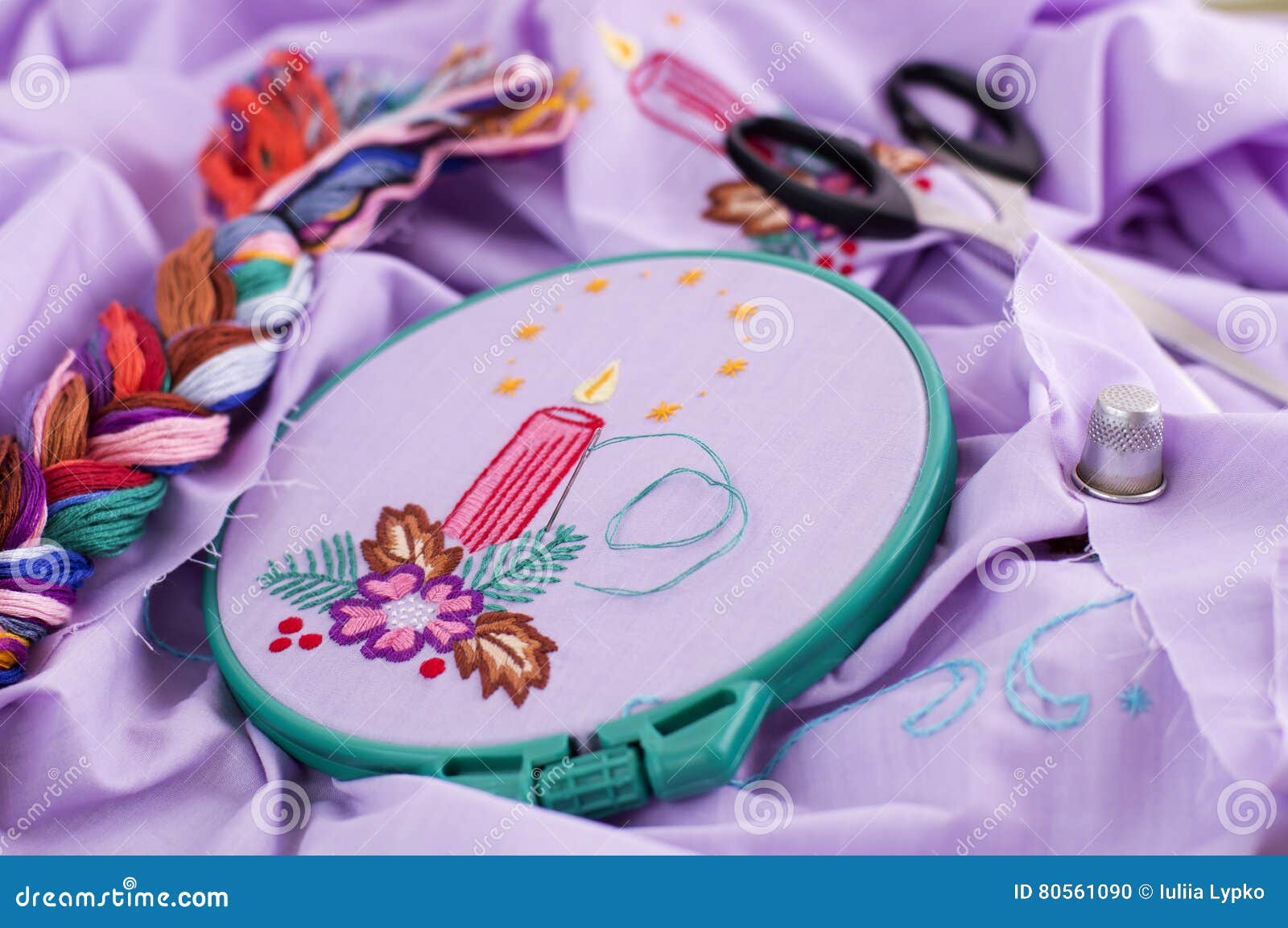 Embroidery Stitch, Needlework Stock Photo Image of chic, crafts 80561090