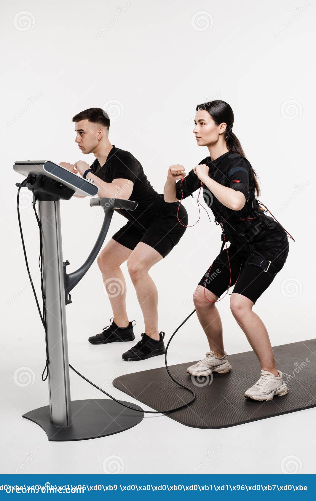 Fit Man Exercise On Electro Muscular Stimulation Machine Stock Photo,  Picture and Royalty Free Image. Image 31941105.