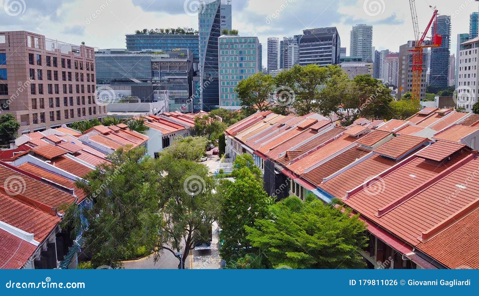Emerald Hill Aerial View in Singapore Editorial Photo Image of