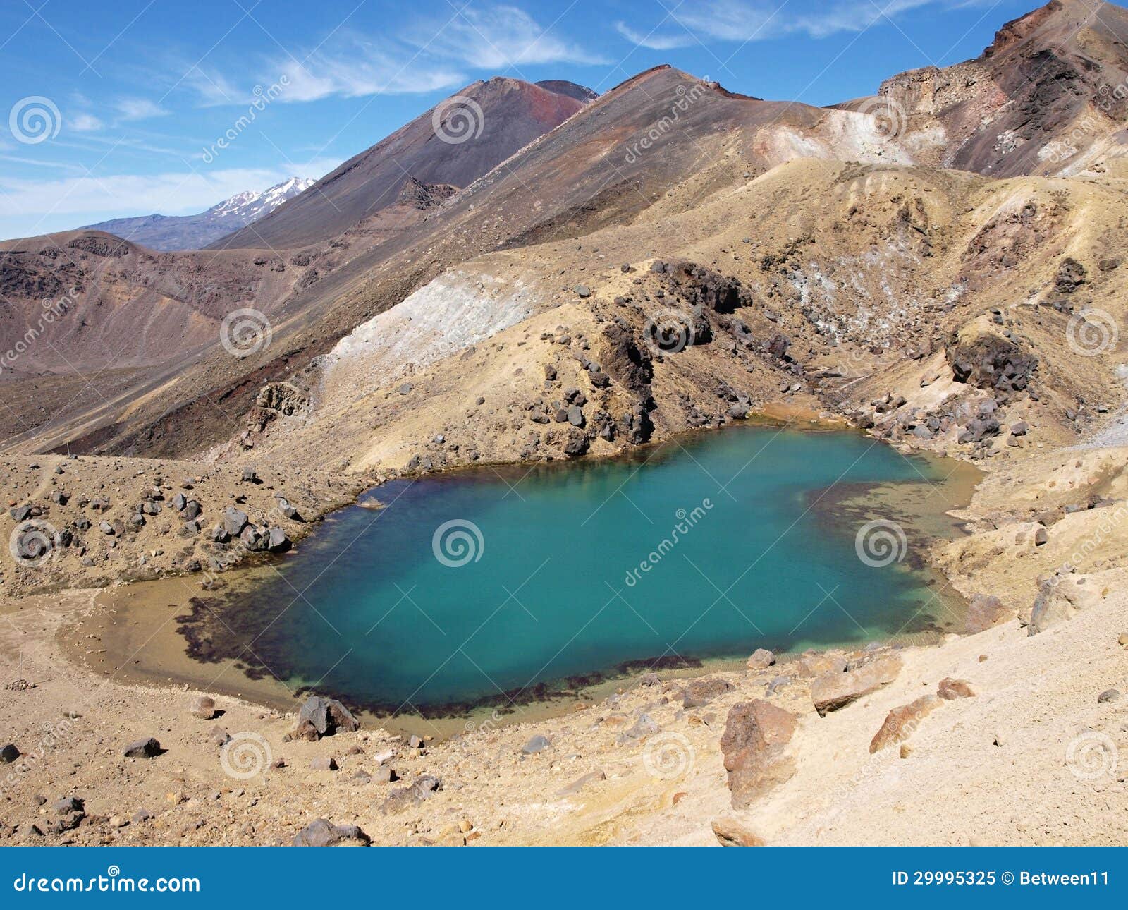 emerald lakes and stratovolcano ngauruhoe