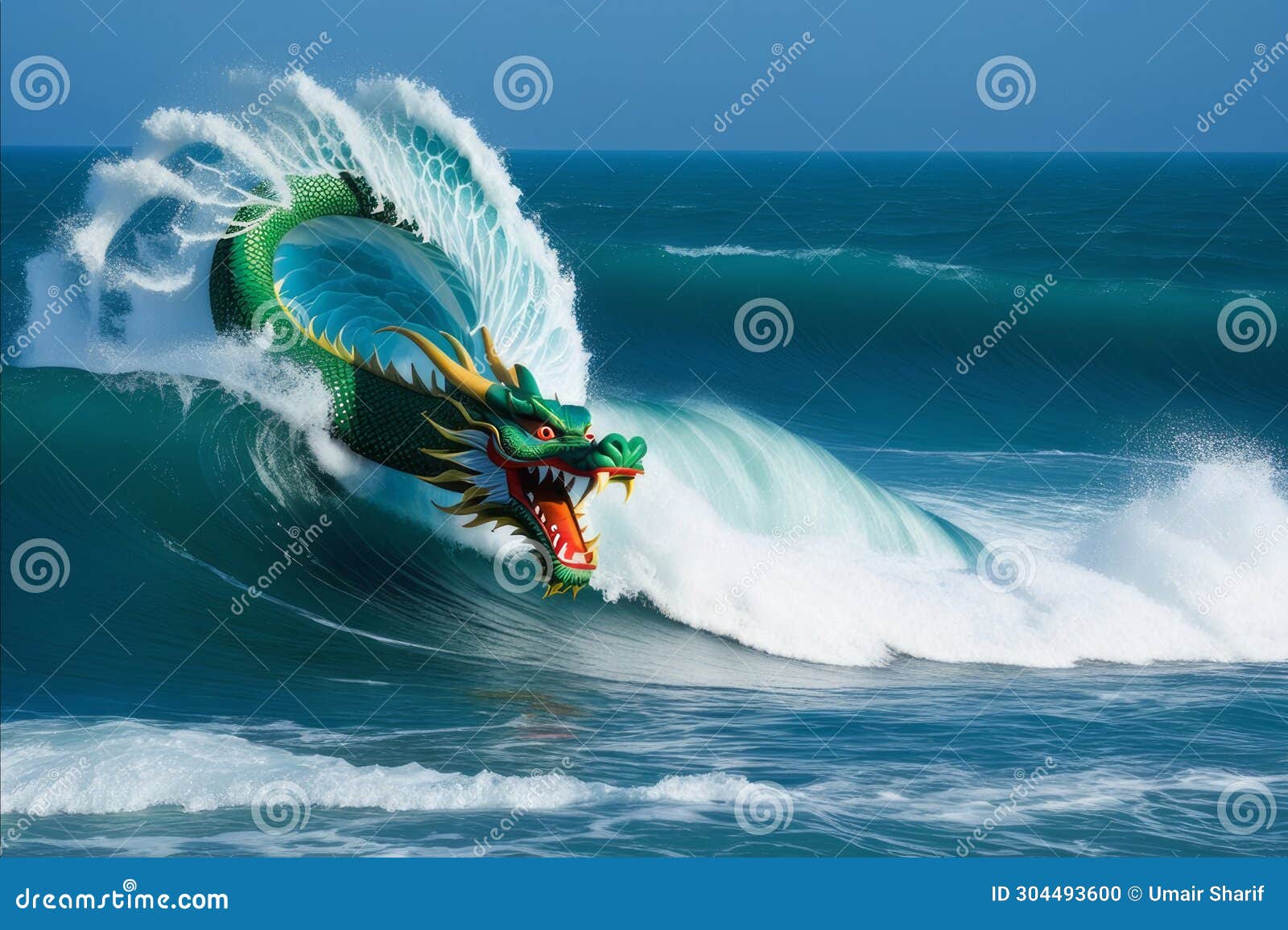 emerald terror: from ocean depths, a dragon rises