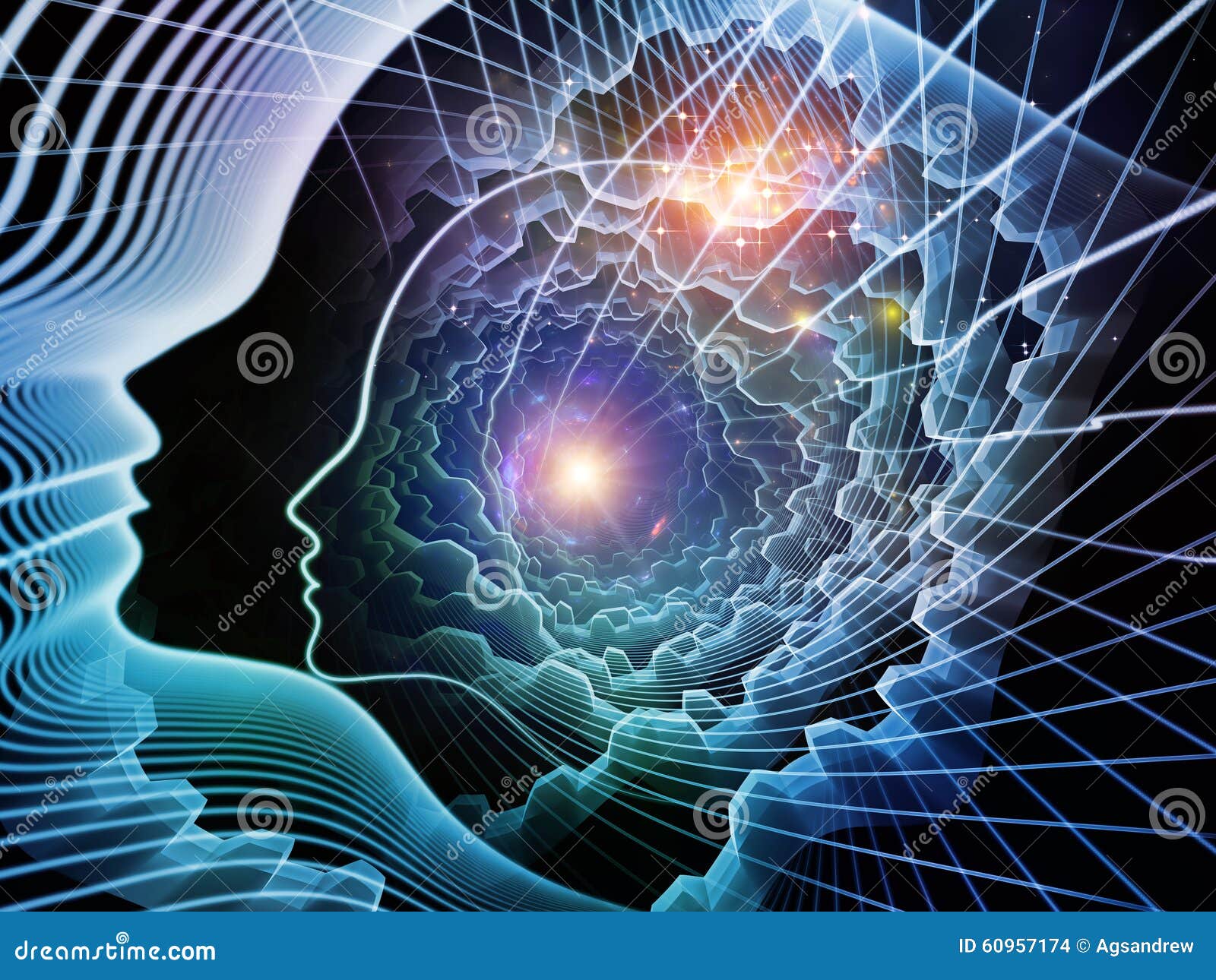 Emergence of Soul and Mind stock illustration. Illustration of eternity