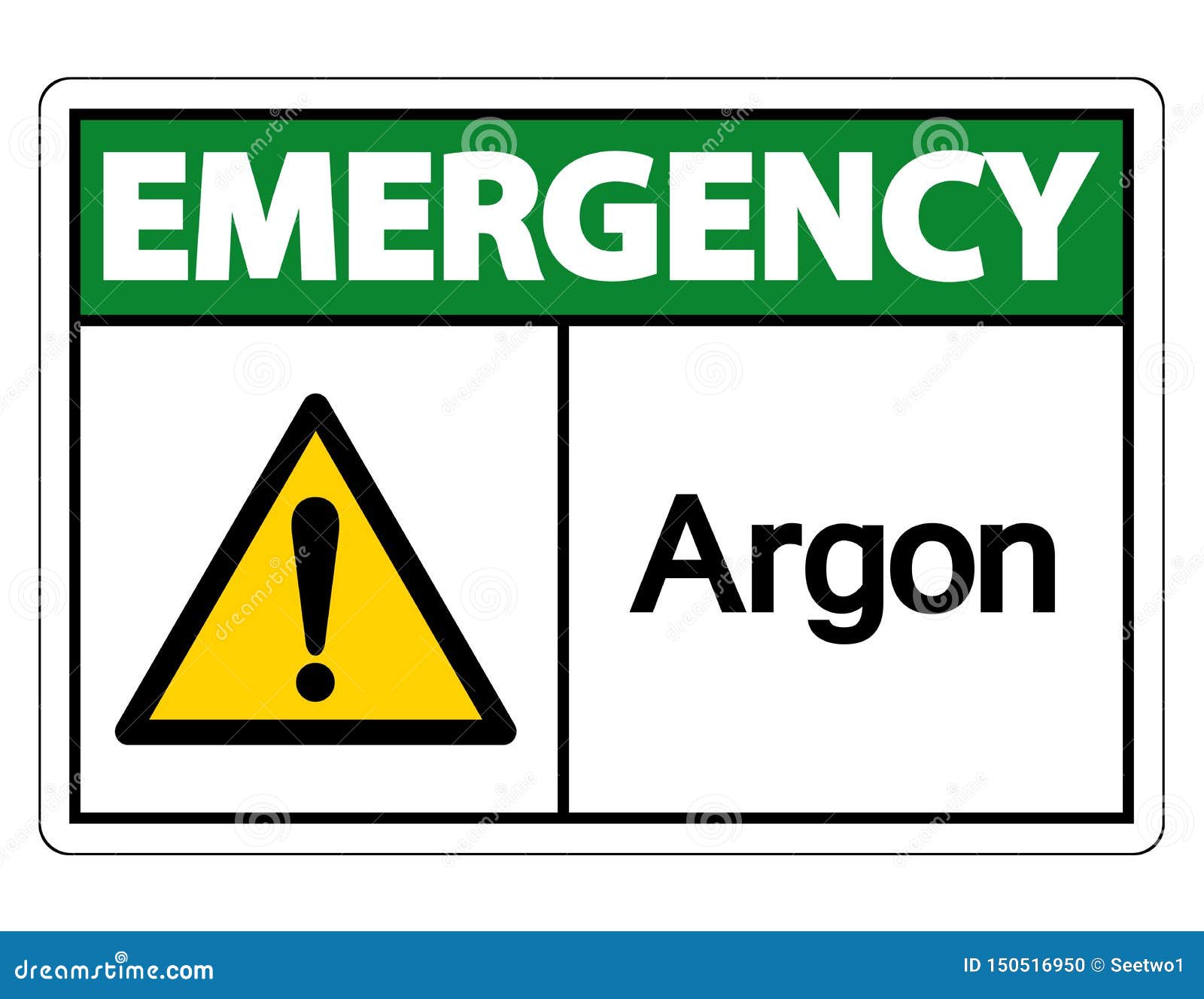 Emergency Argon Symbol Sign Isolate on White Background,Vector