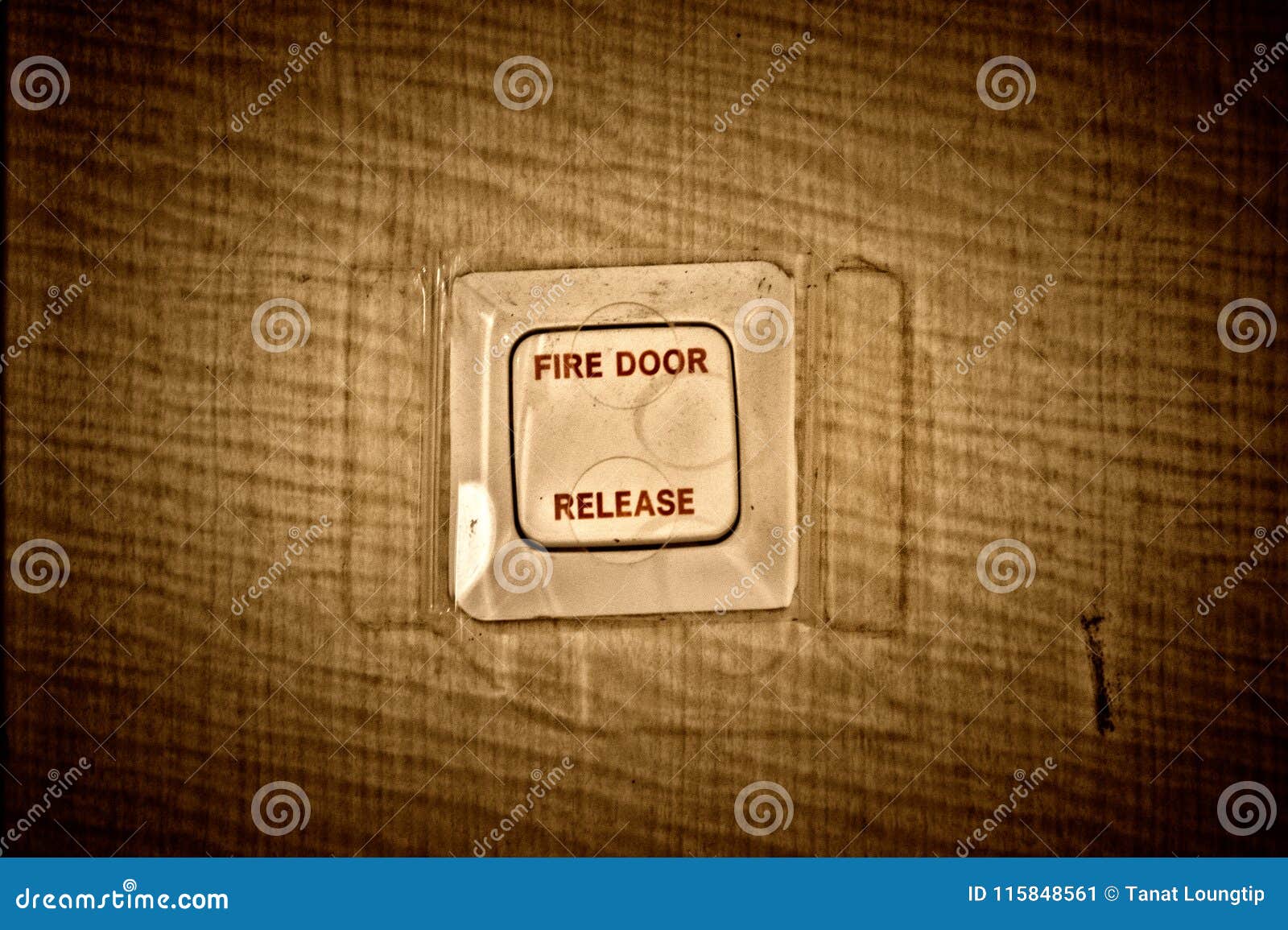 Emergency Door Switch Install on the Wall Stock Image Image of alert