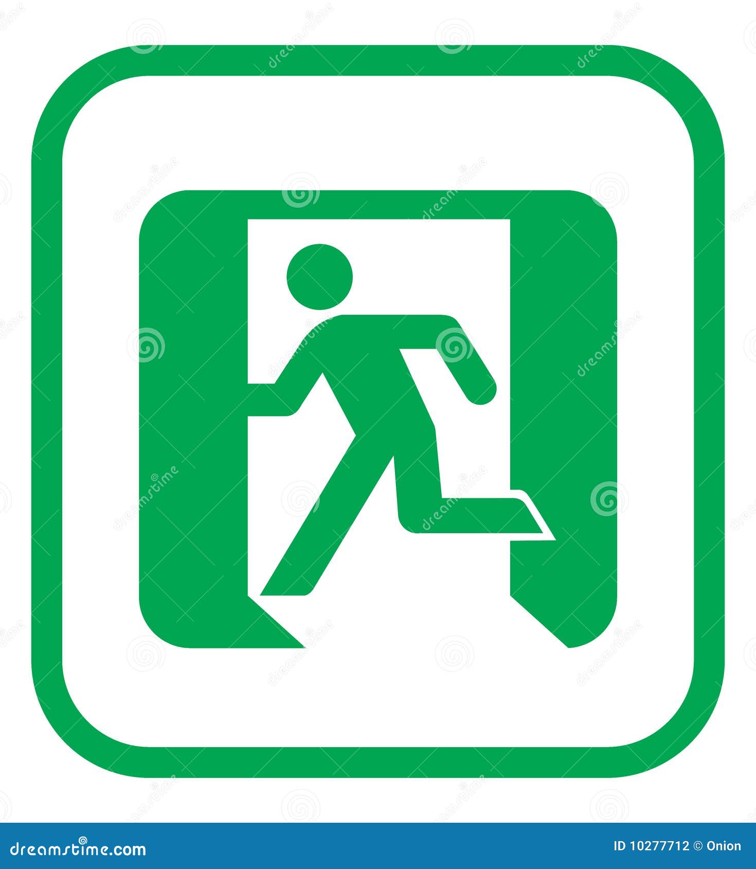 Emergency exit icon stock illustration. Illustration of office - 10277712