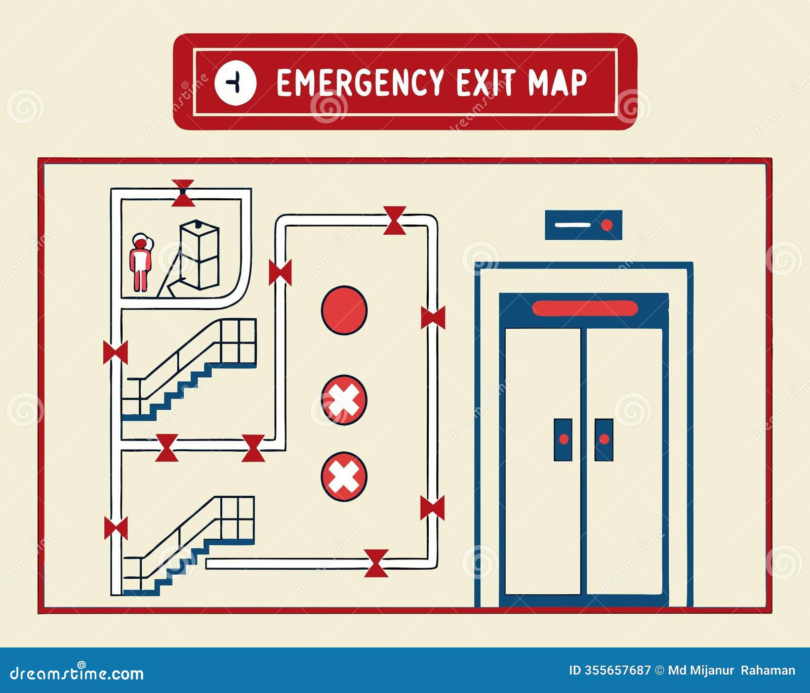 emergency exit map   