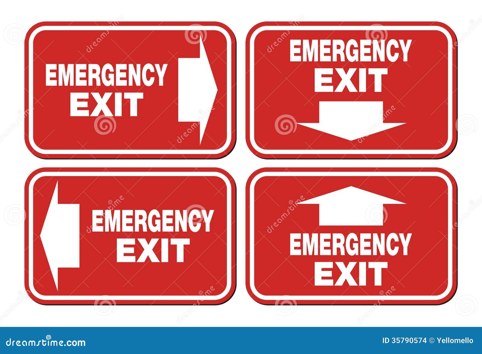 emergency exit signs